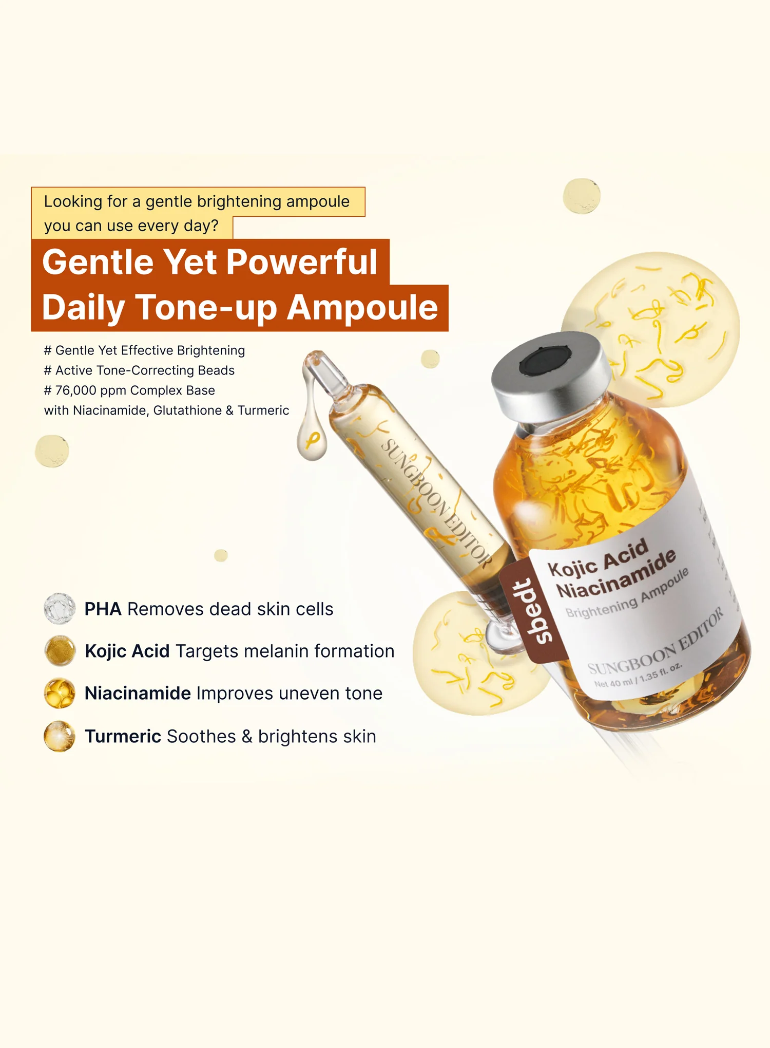 Kojic Acid Niacinamide Brightning Ampoule (40ml) - Image 6