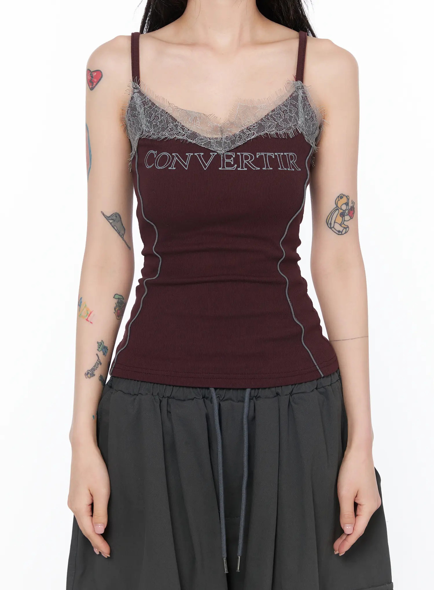 Lace Detail Cami Top CA524 - Image 8