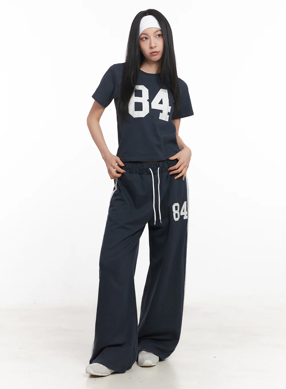 Lace Embroidered "84" Graphic Tee IY516 - Image 6