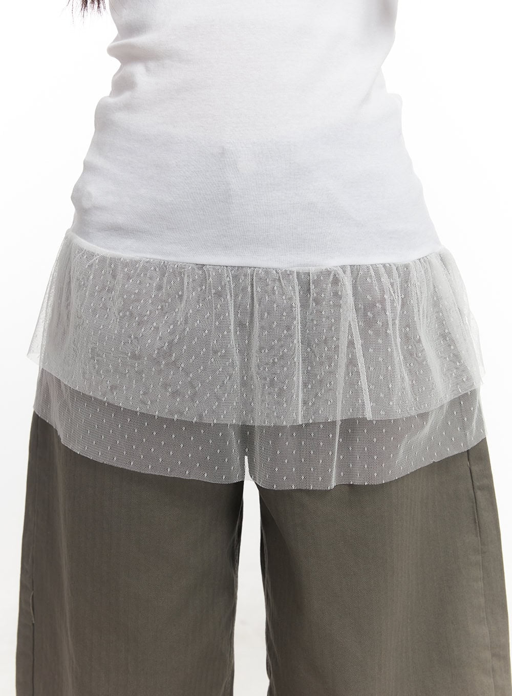 Lace Frill Square-Neck Camisole Top CF526 - Image 8