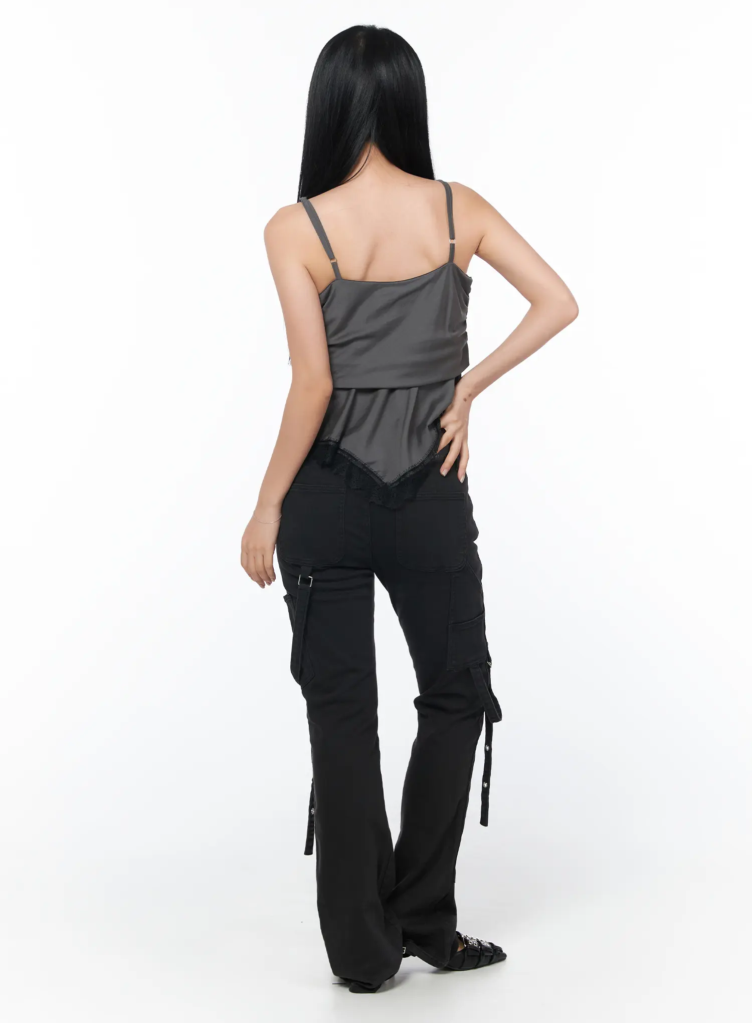 Lace Hem Crop Tank CY513 - Image 5