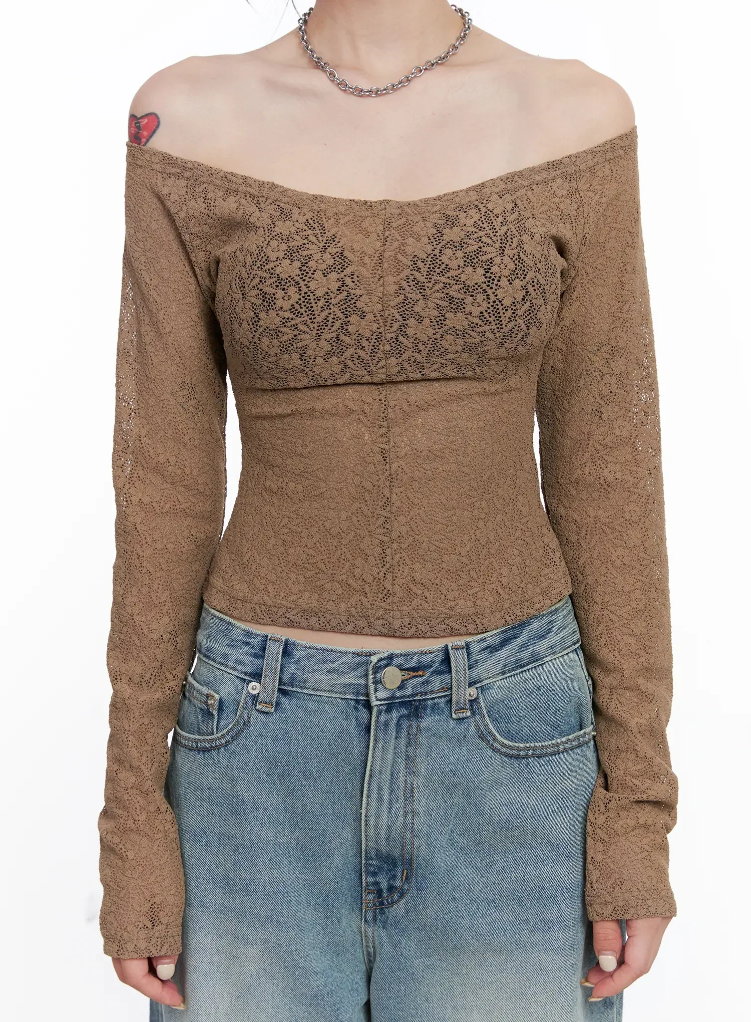 Lace Off Shoulder Top CS512 - Image 3