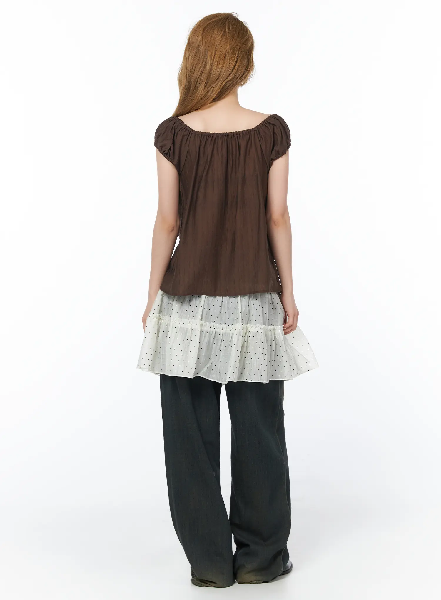 Lace Puff Sleeve Blouse CY505 - Image 5