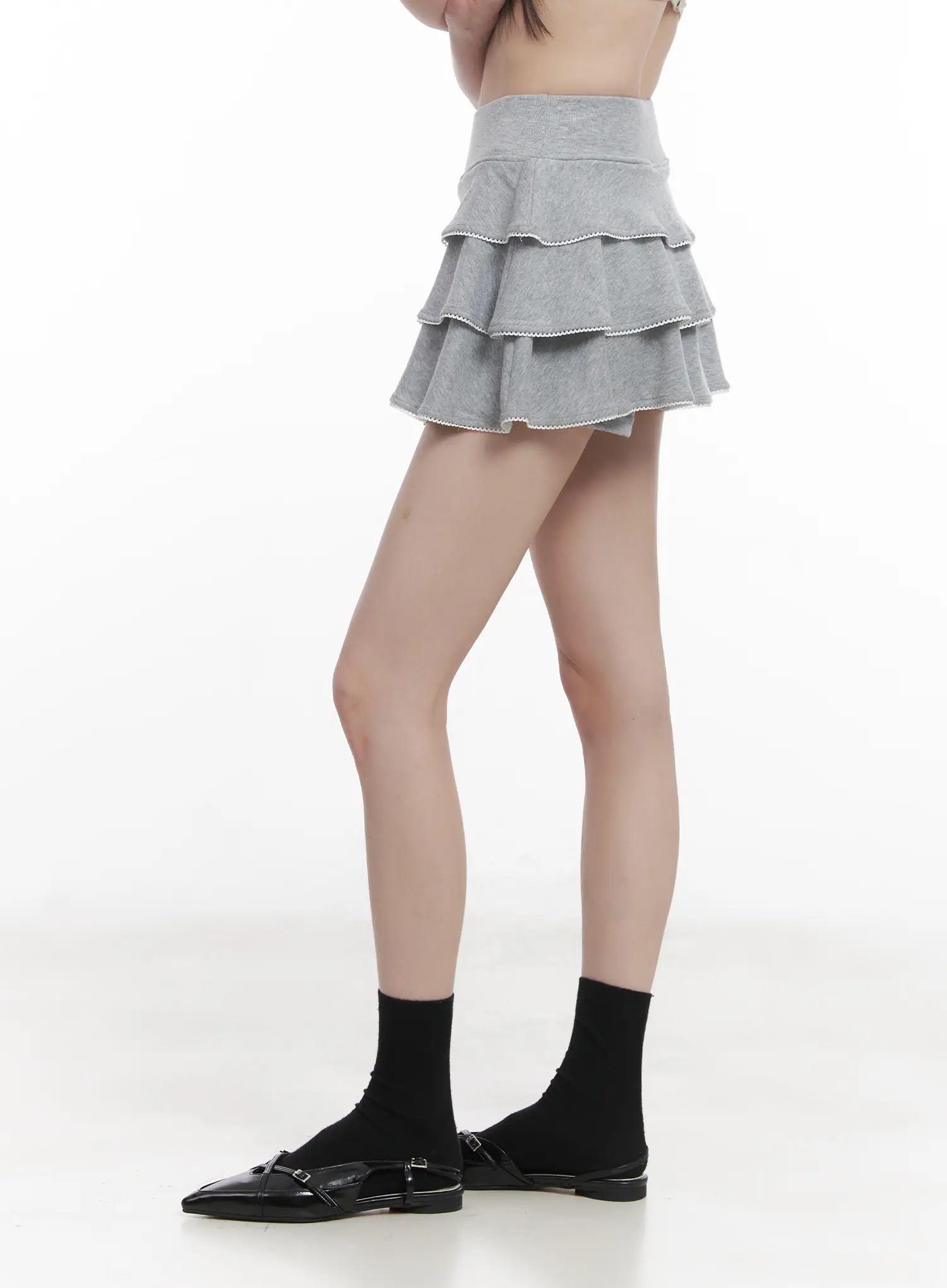 Lace Ruffle Mini Skirt CU518 - Image 6
