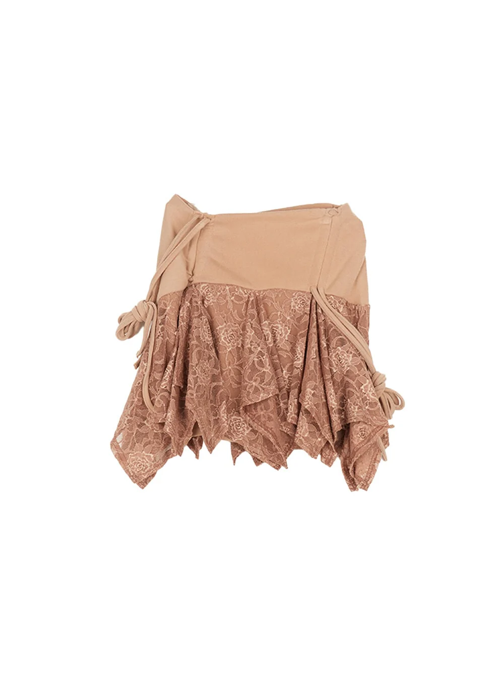 Lace Shirred Handkerchief Mini Skirt CM513 - Image 14