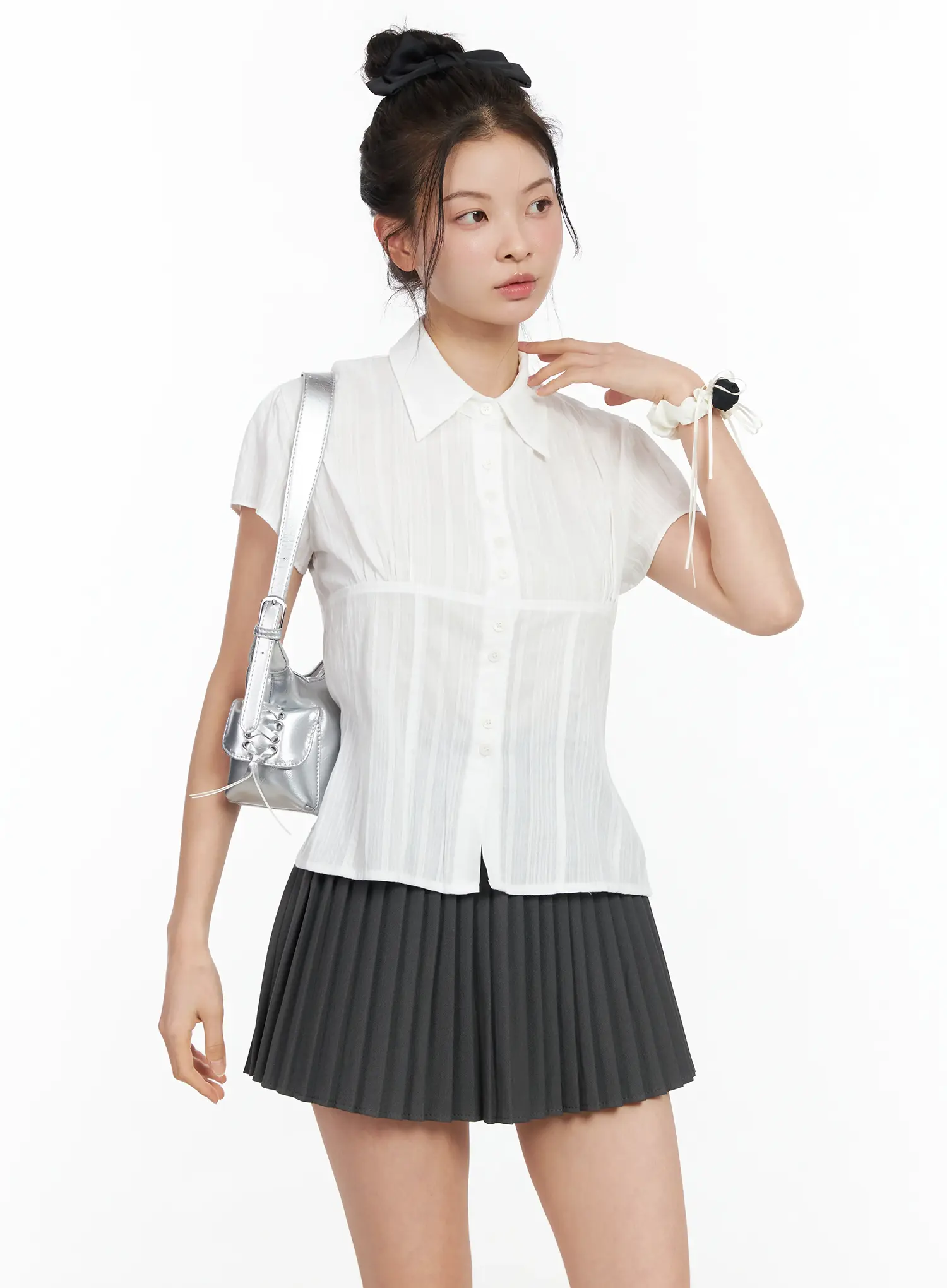 Lace Short Sleeve Blouse IM524 - Image 11