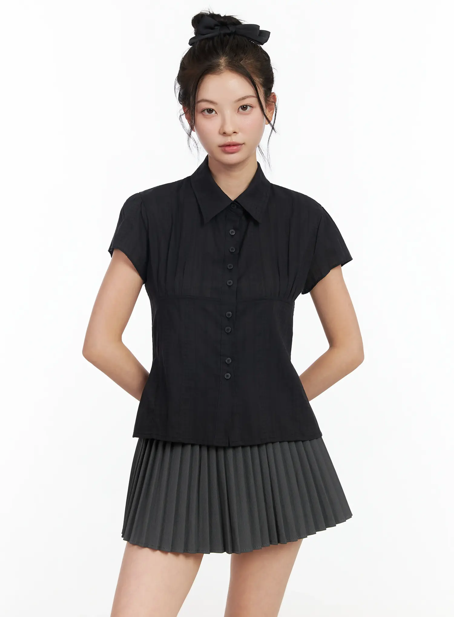 Lace Short Sleeve Blouse IM524 - Image 2