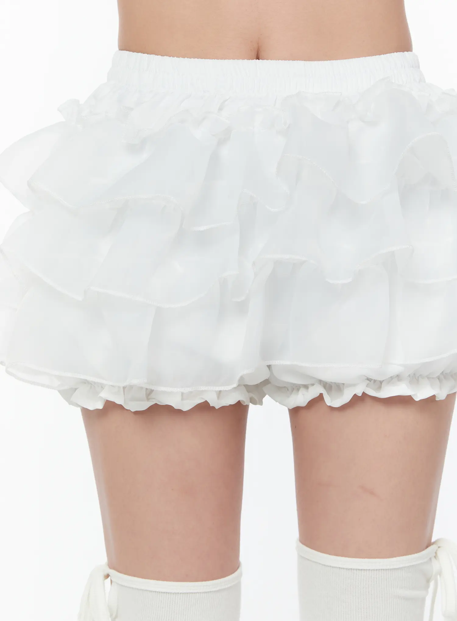 Lace Tiered Mini Skirt CY515 - Image 4