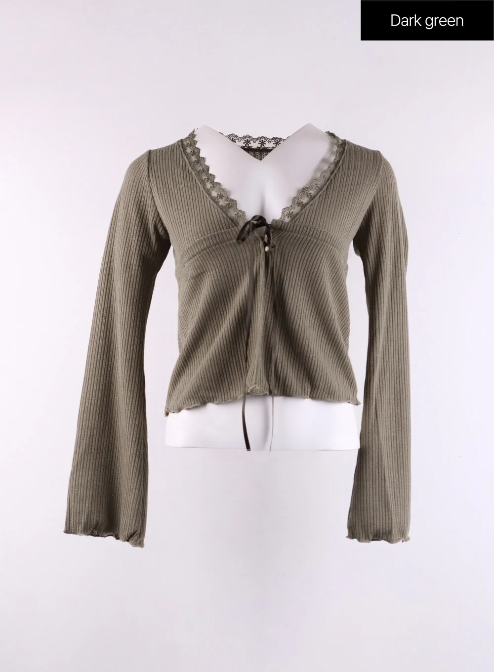 Lace Trim Cropped Cardigan CF406 - Image 10