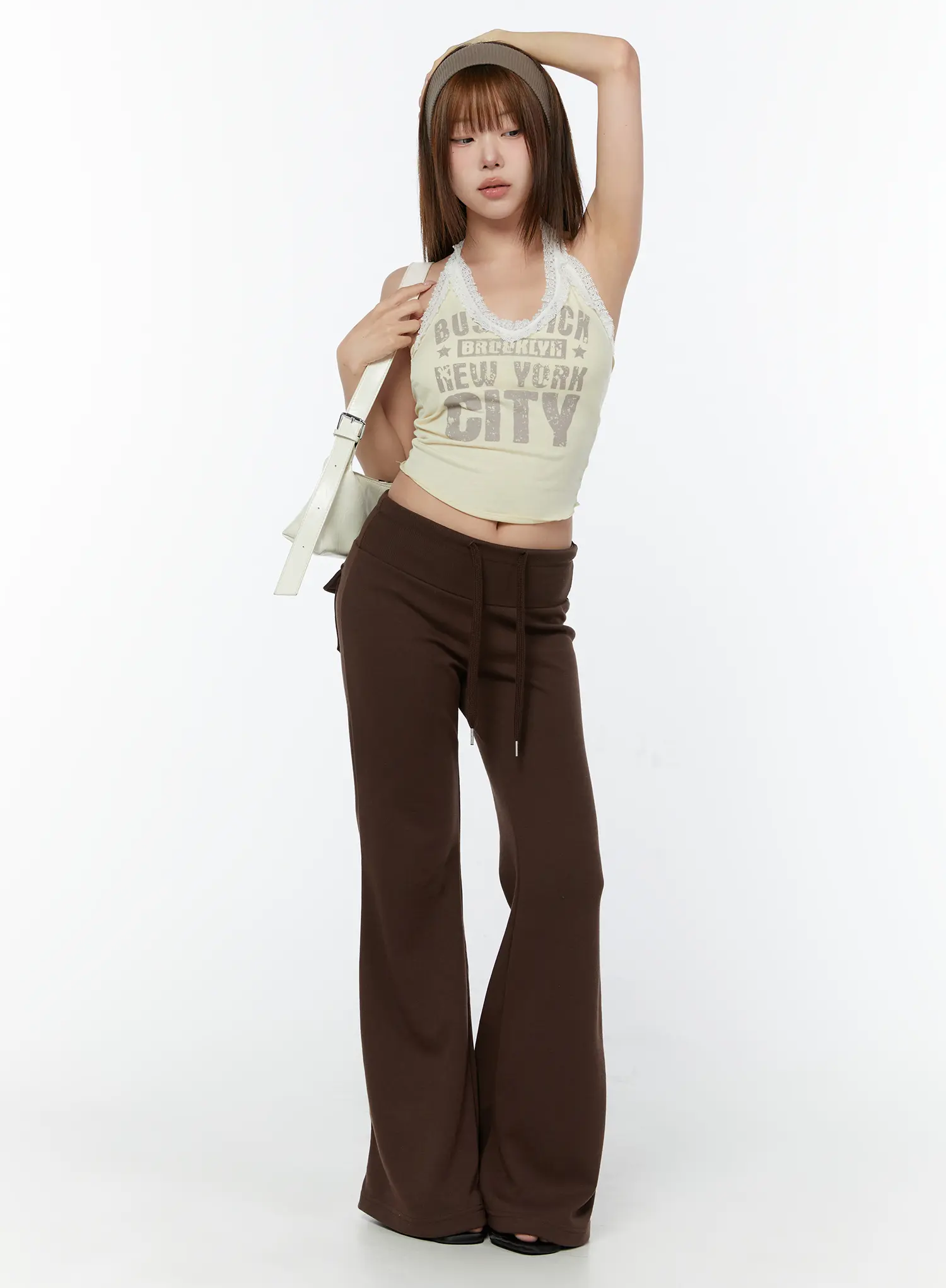 Lace Trim Halter Graphic Tank CY518 - Image 11