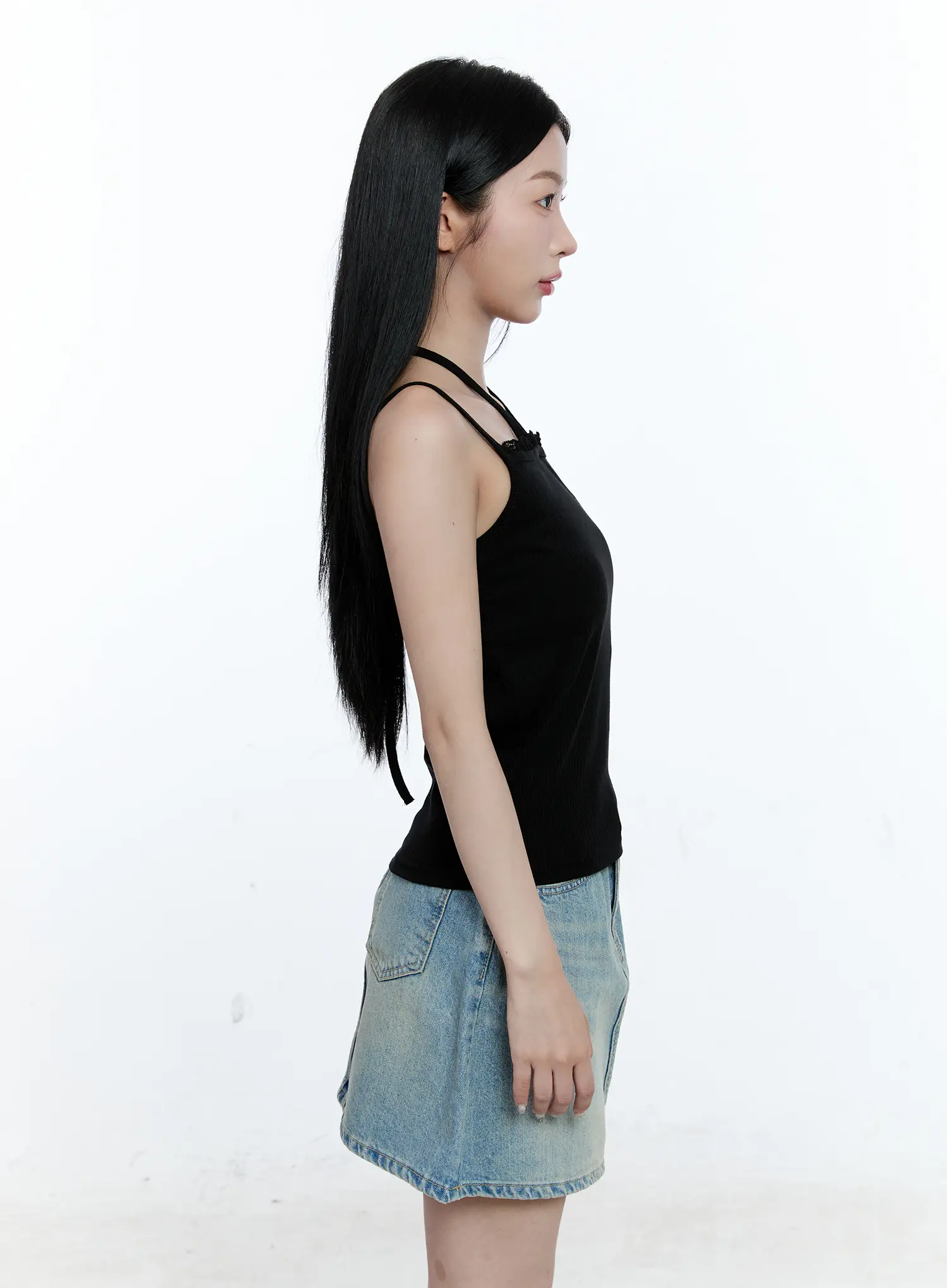 Lace-Trim Halter Tank CG512 - Image 4