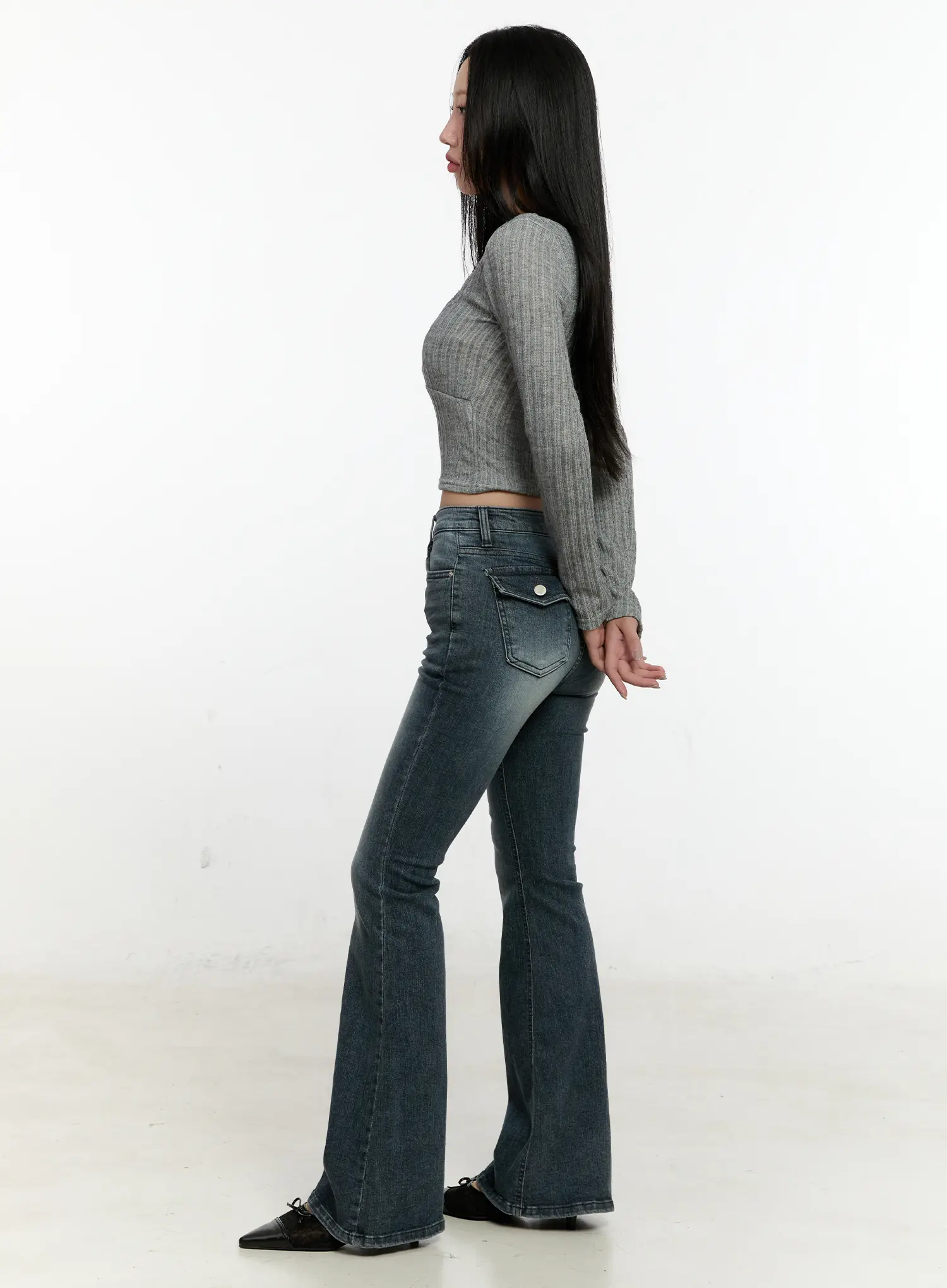 Lace-Trim Ribbed Cardigan CN506 - Image 4