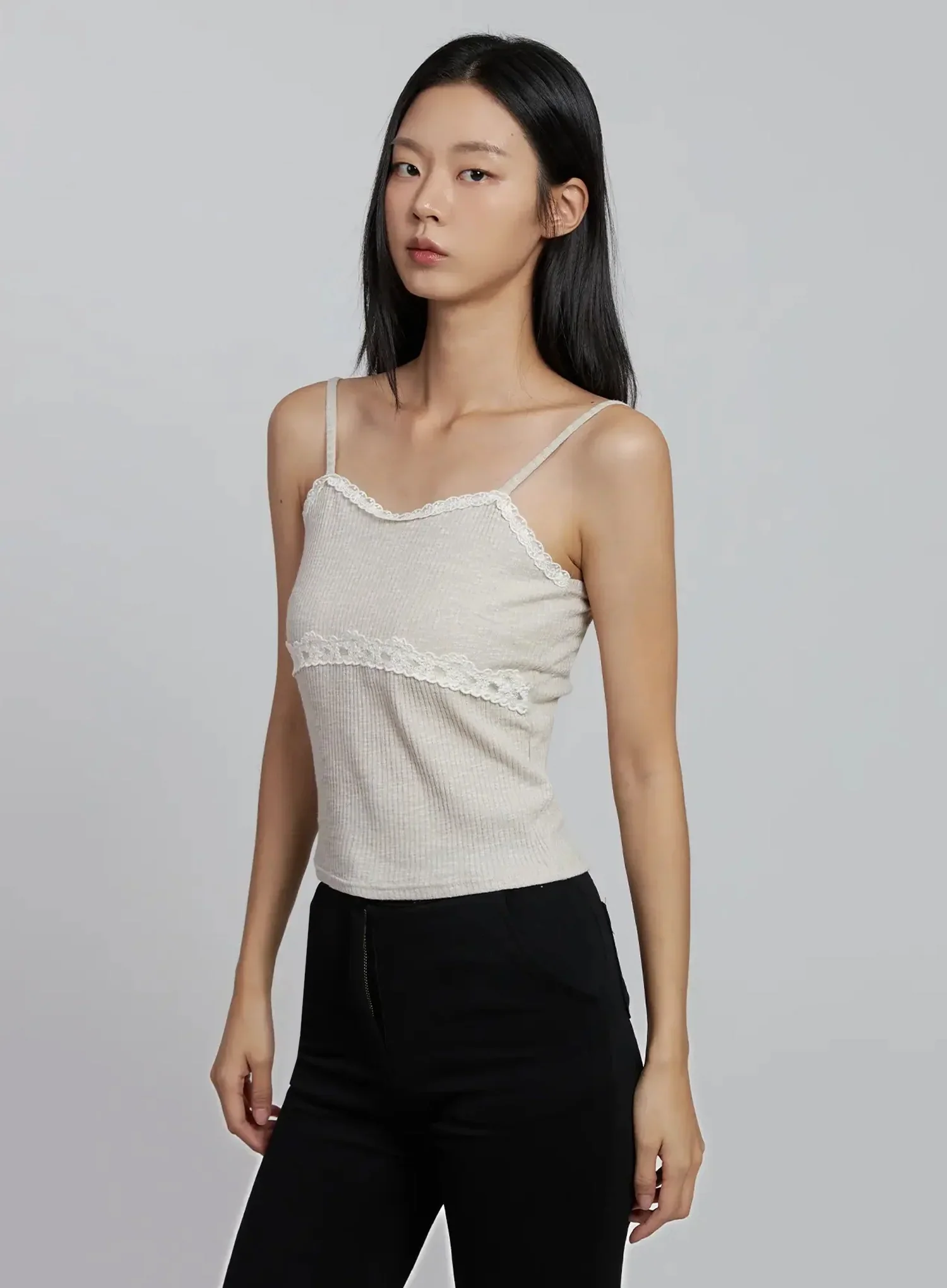 Lace Trim Sleeveless Camisole IM520 - Image 16