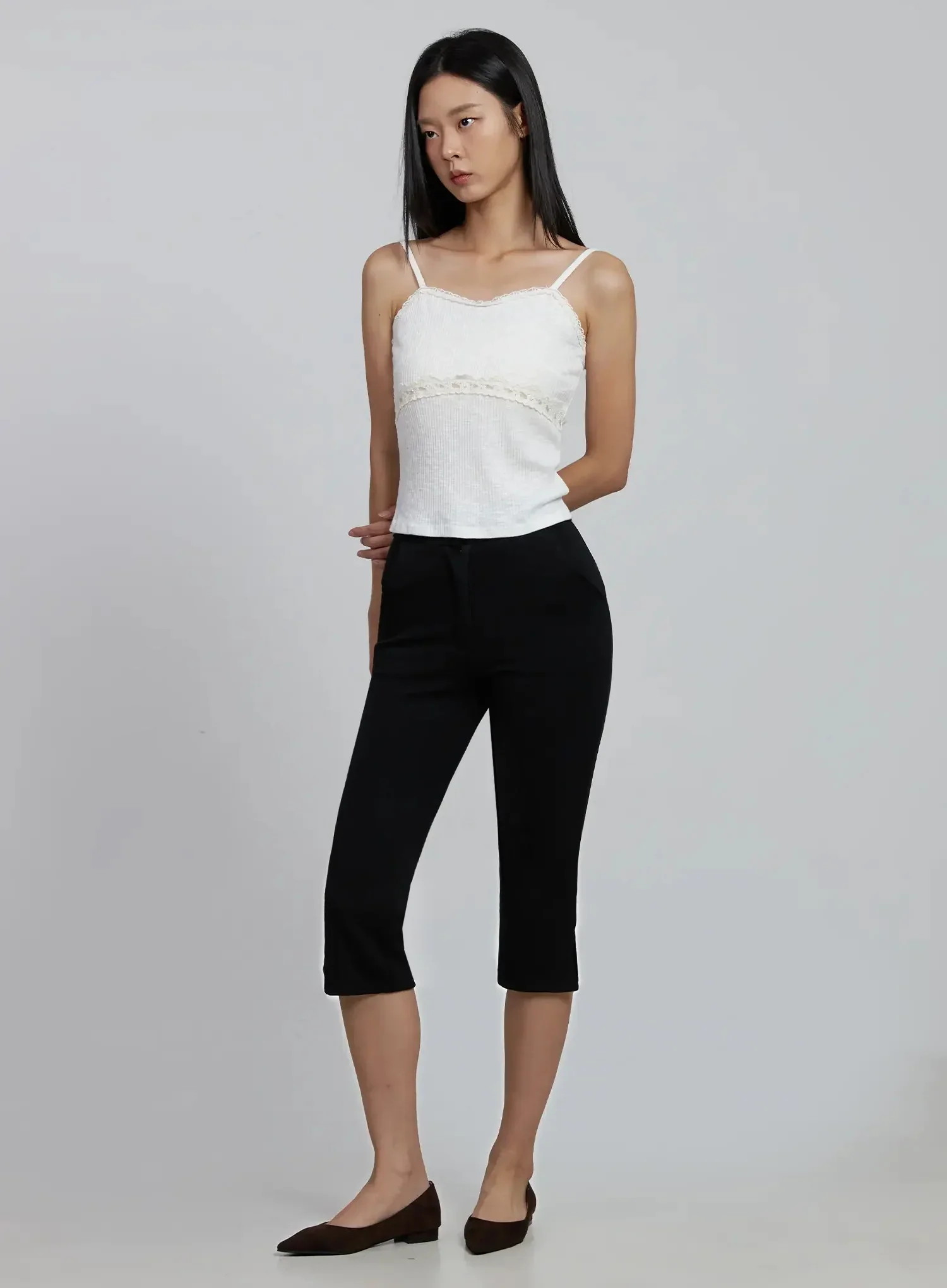 Lace Trim Sleeveless Camisole IM520 - Image 3