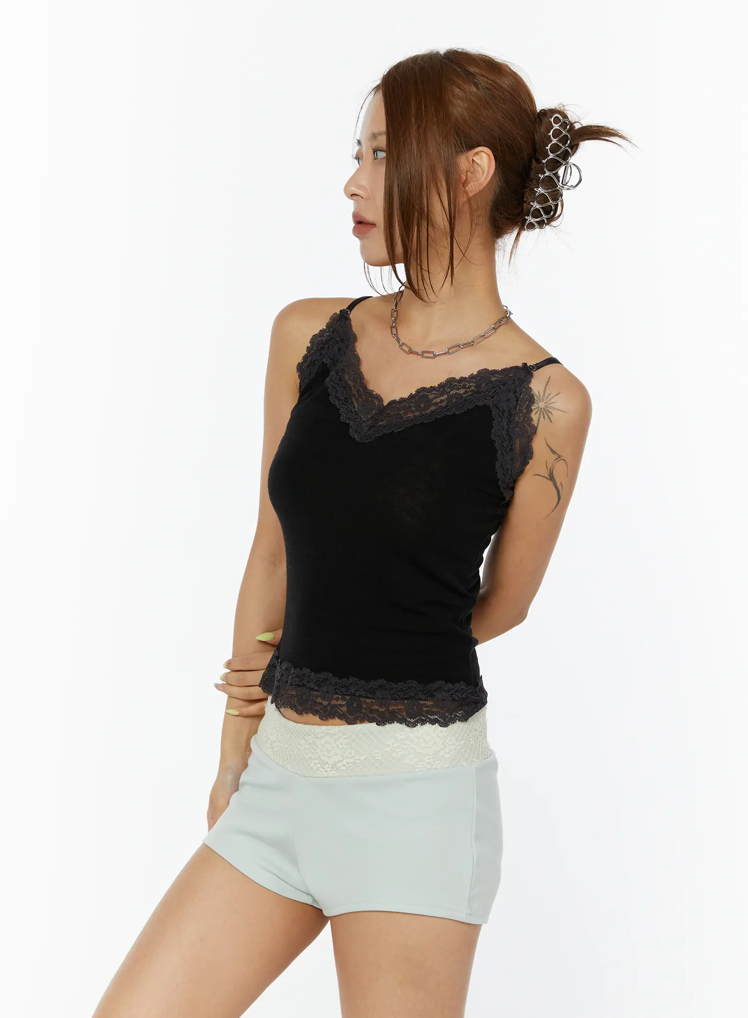 Lace Trim V-Neck Camisole CY521 - Image 6