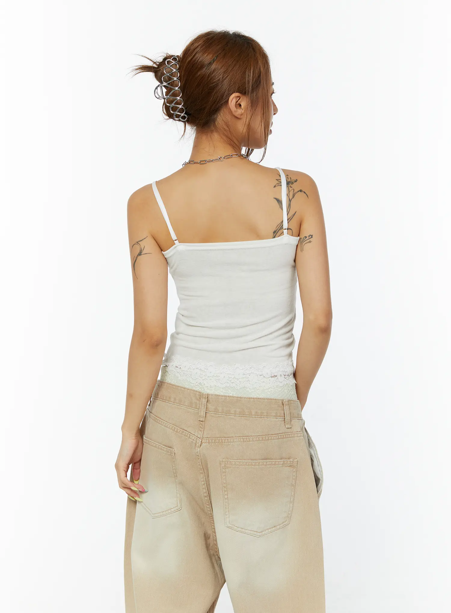 Lace Trim V-Neck Camisole CY521 - Image 8