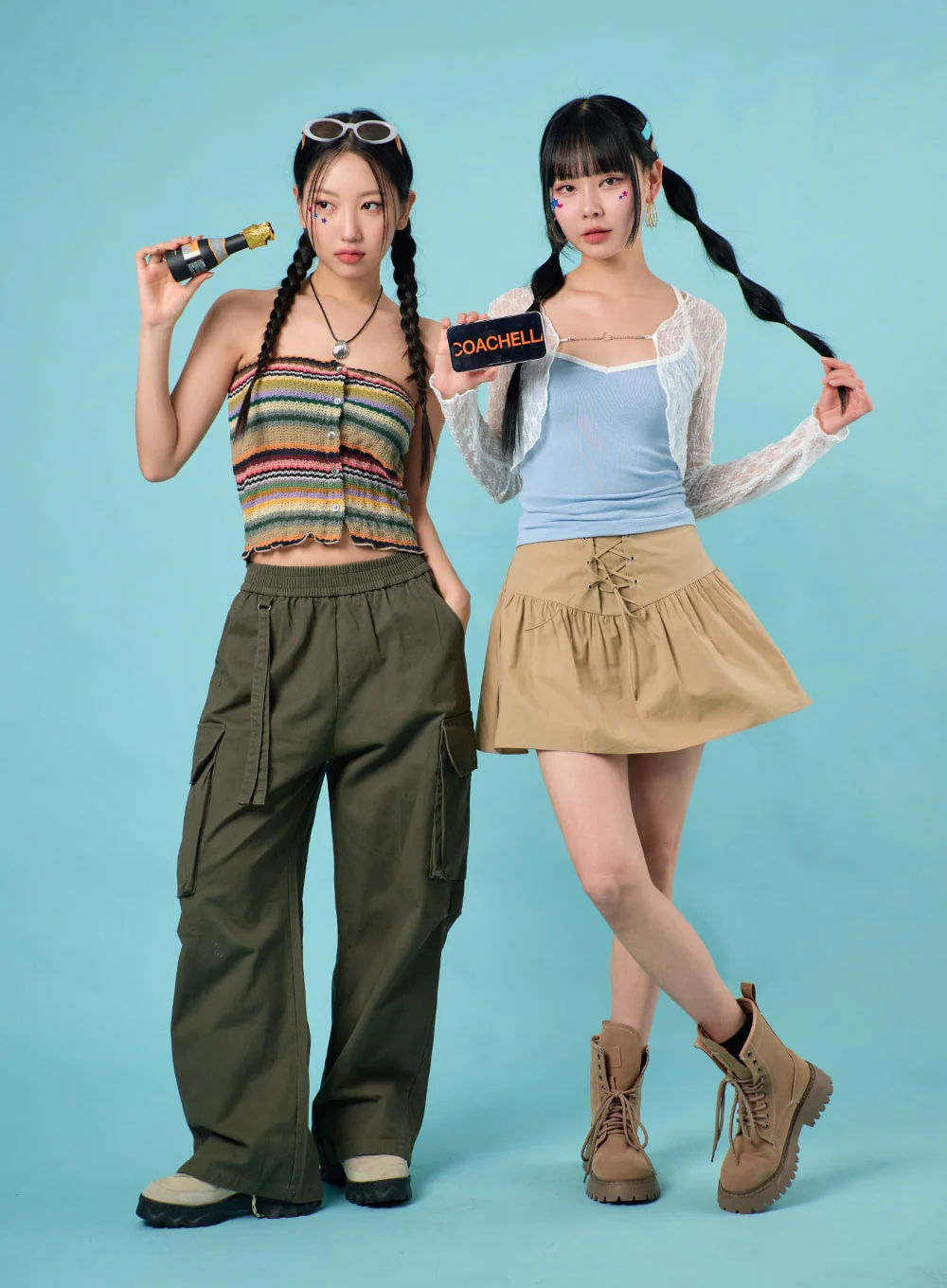 Lace-Up Mini Skirt IJ430 - Image 3