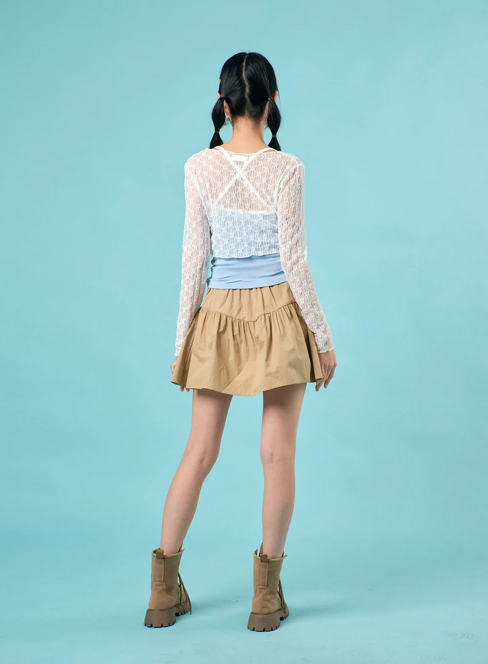 Lace-Up Mini Skirt IJ430 - Image 8