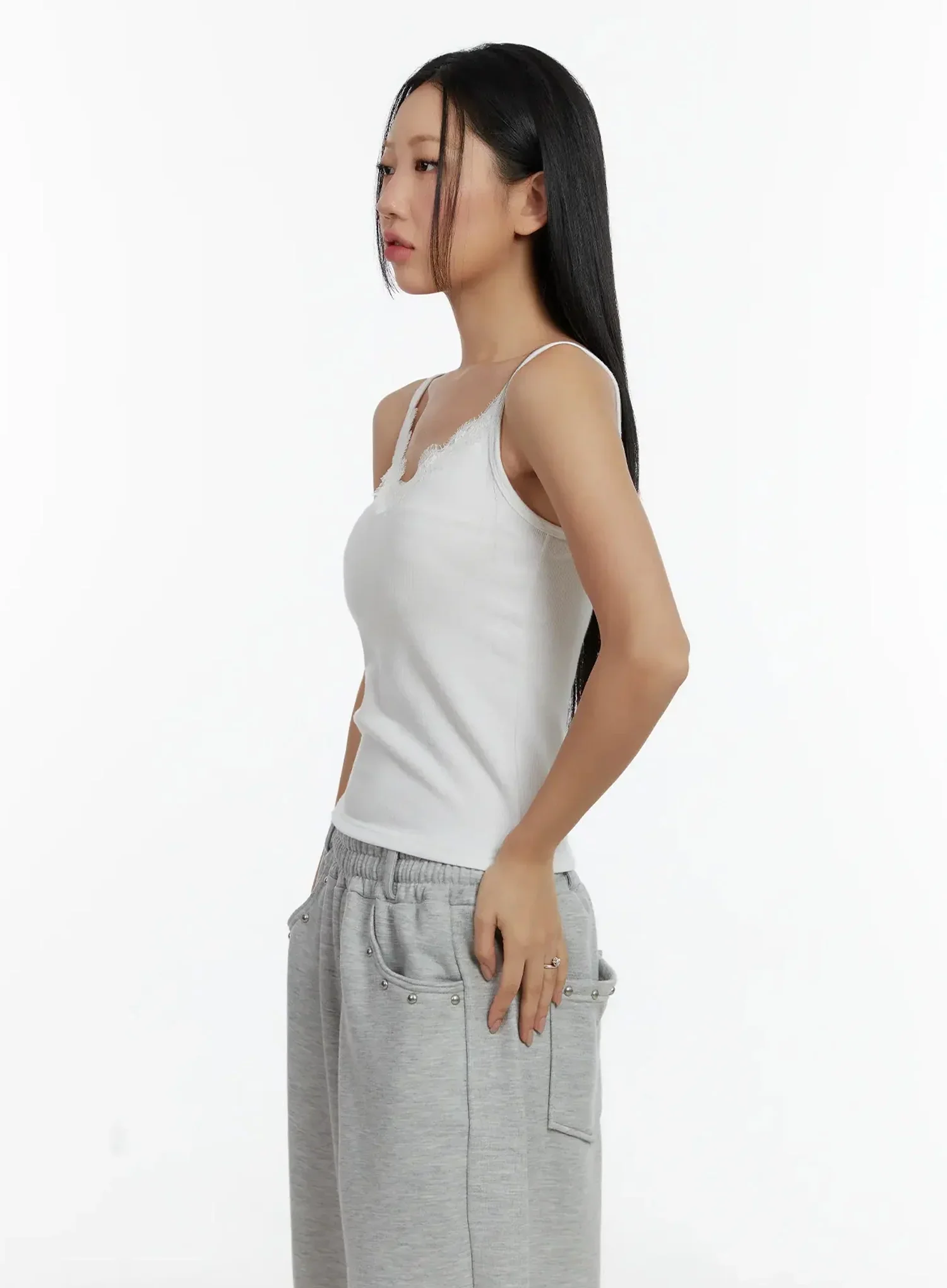 Lace V-Neck Sleeveless Top ID525 - Image 7