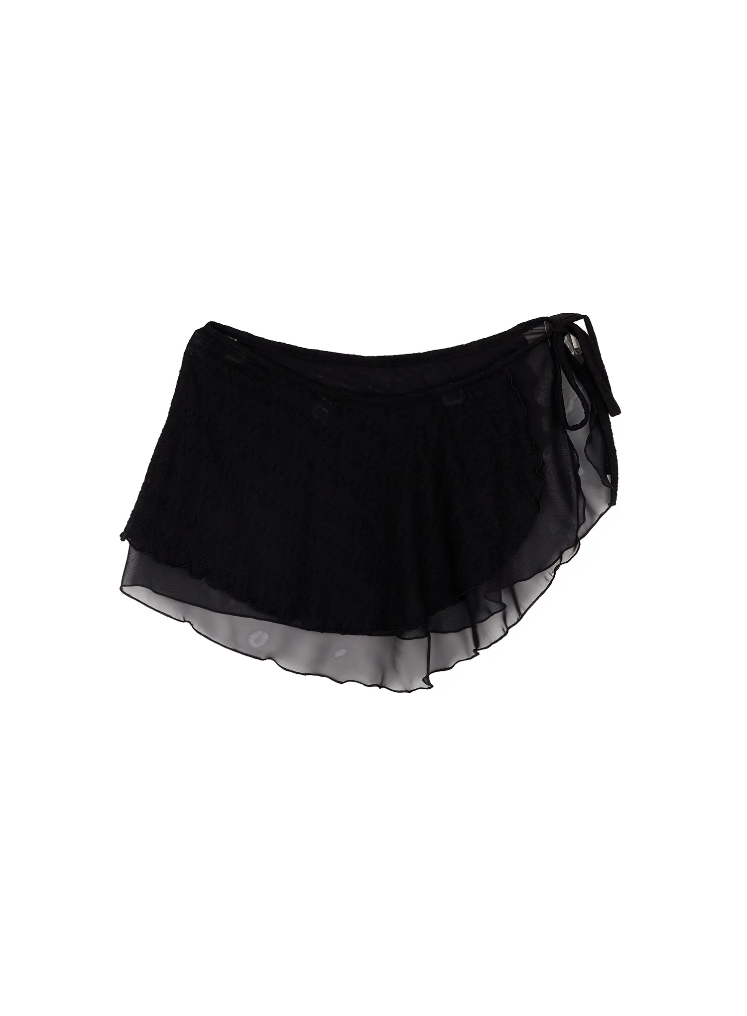 Lace Wrap Mini Skirt CA503 - Image 13