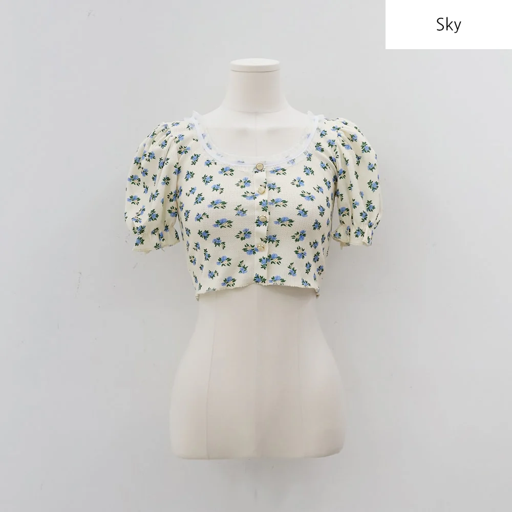 Lacy Flower Print Cardigan BY31 - Image 19