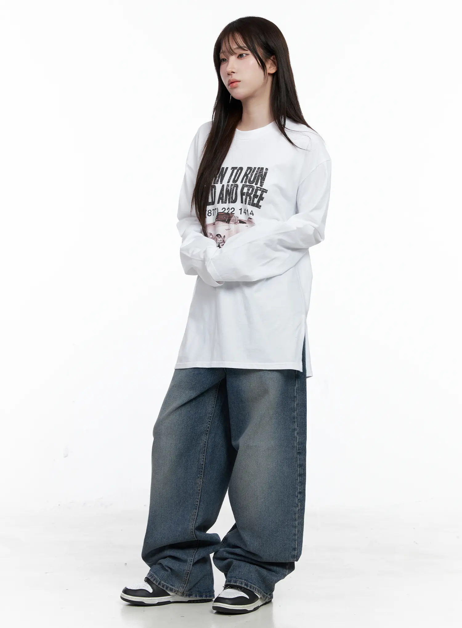 Laney Washed Wide-Leg Jeans CO520 - Image 6