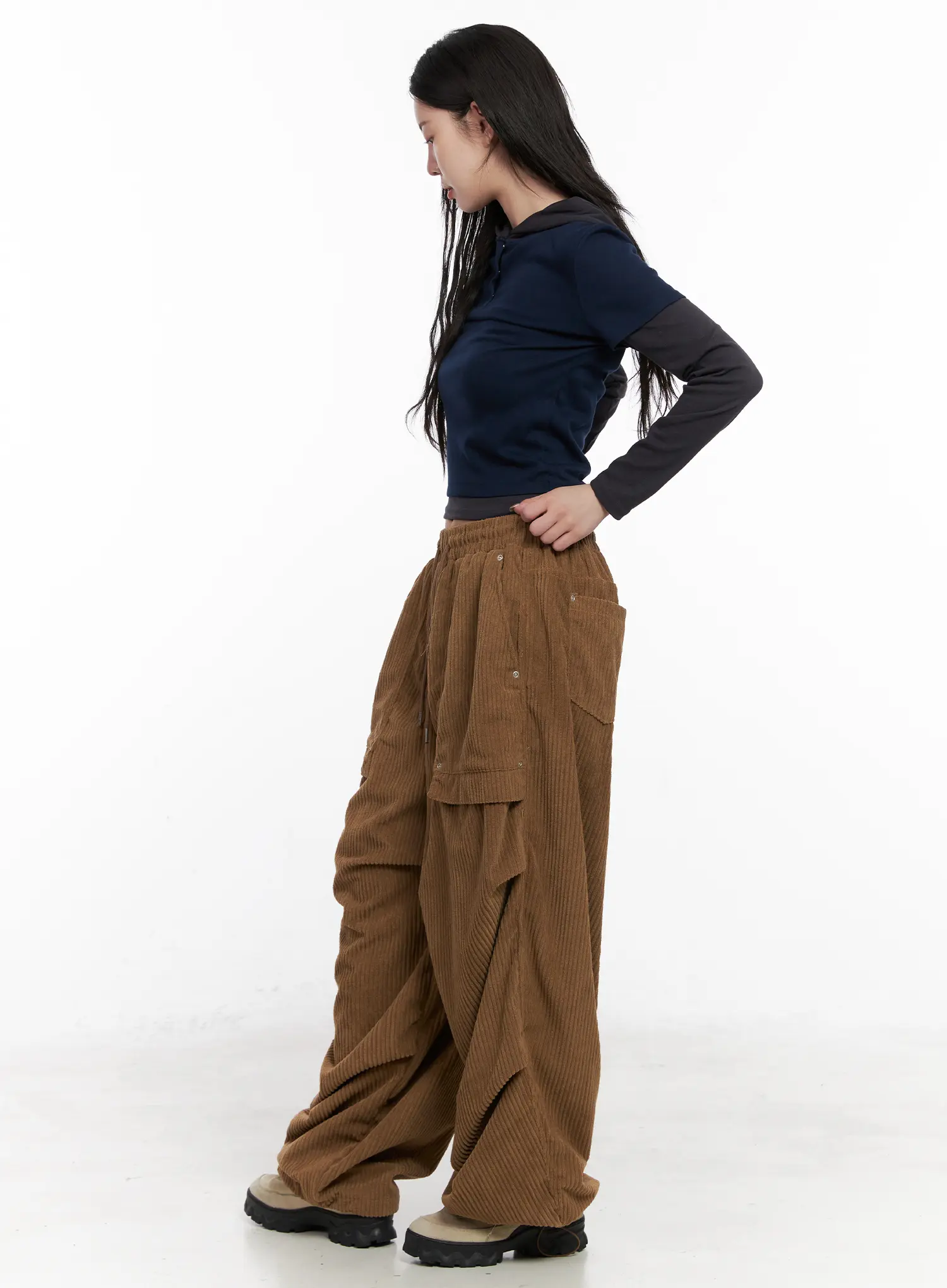 Layered Colorblock Hooded Long Sleeve CN512 - Image 4