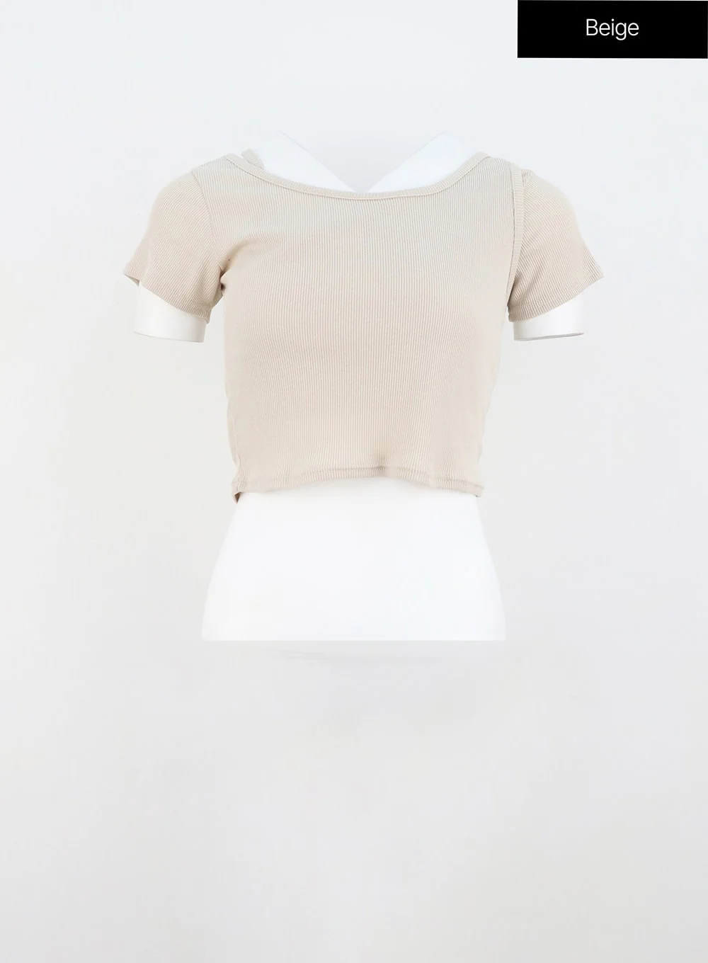 Layered Cropped Tee OU319 - Image 13