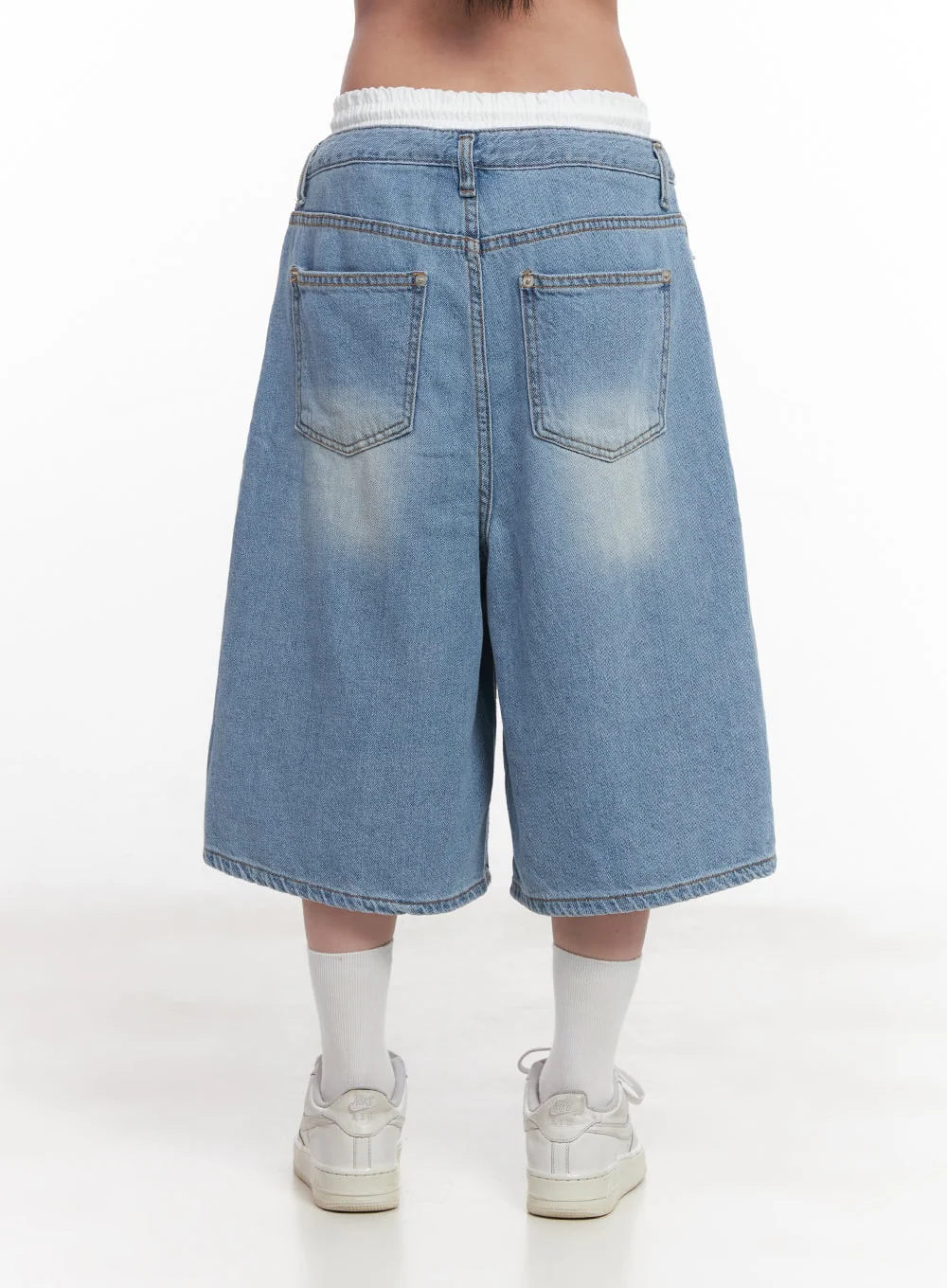 Layered Drawstring Baggy Jorts CY527 - Image 6