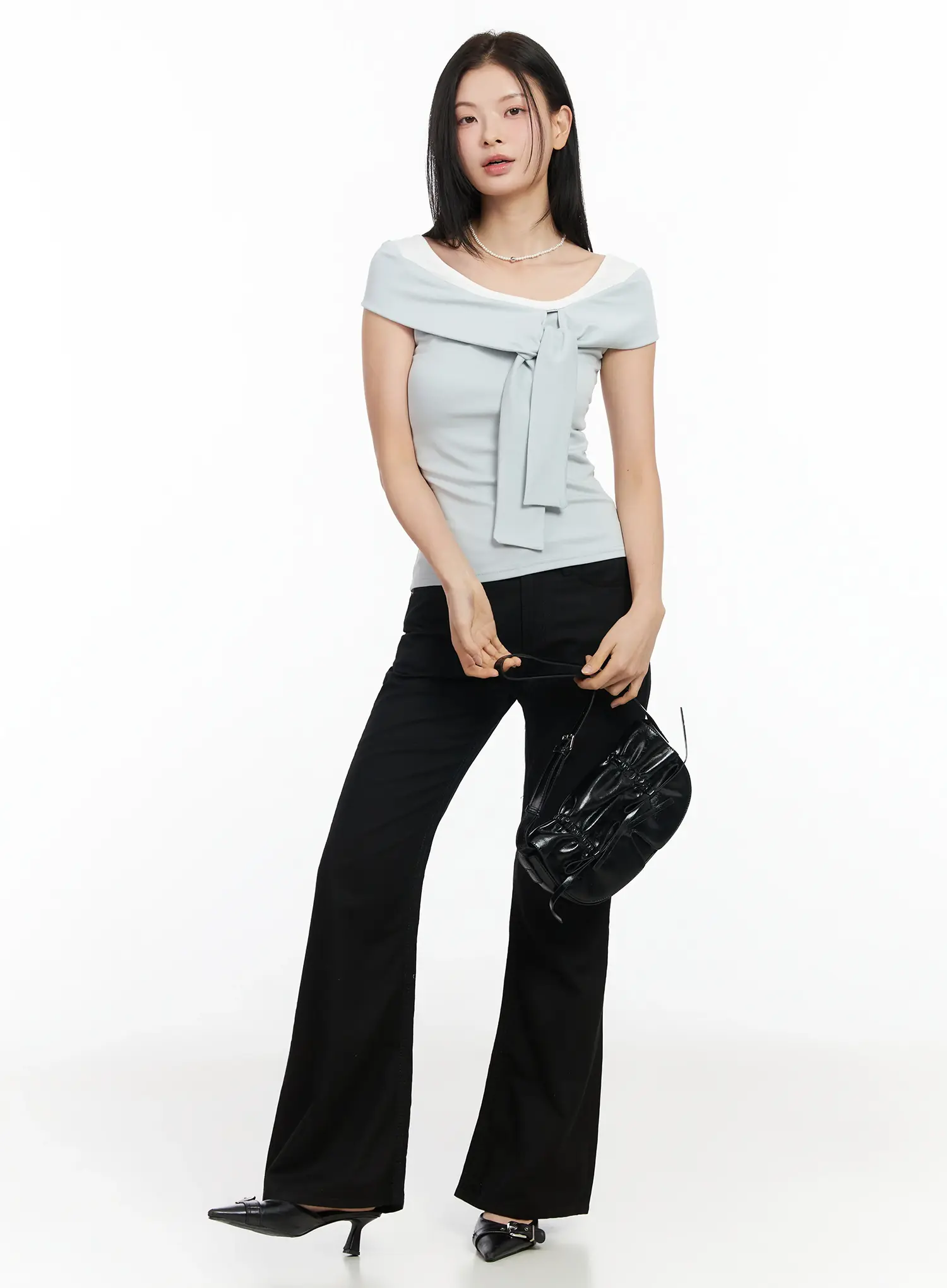 Layered Knot Off-Shoulder Tank IM524 - Image 3