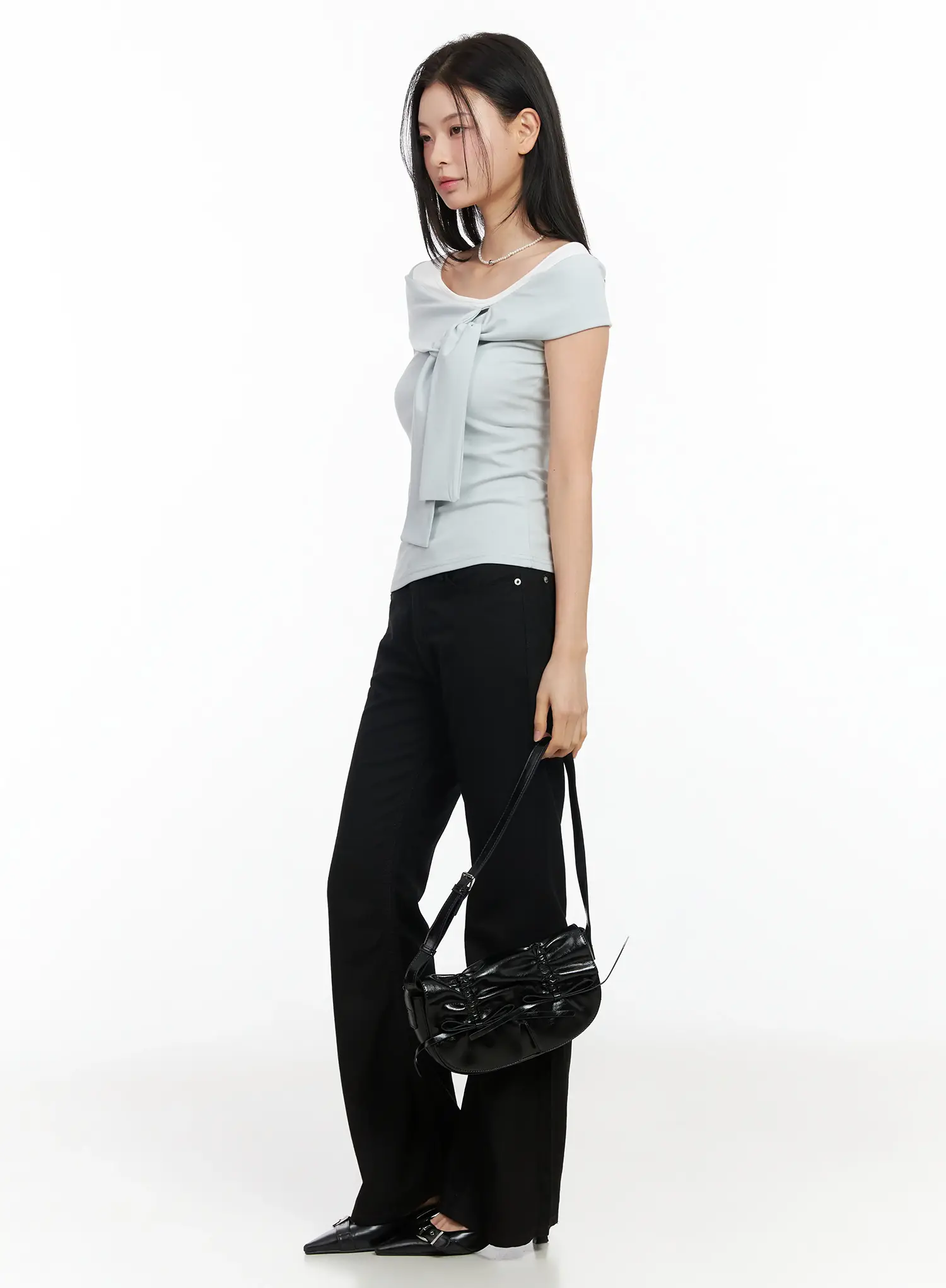 Layered Knot Off-Shoulder Tank IM524 - Image 4