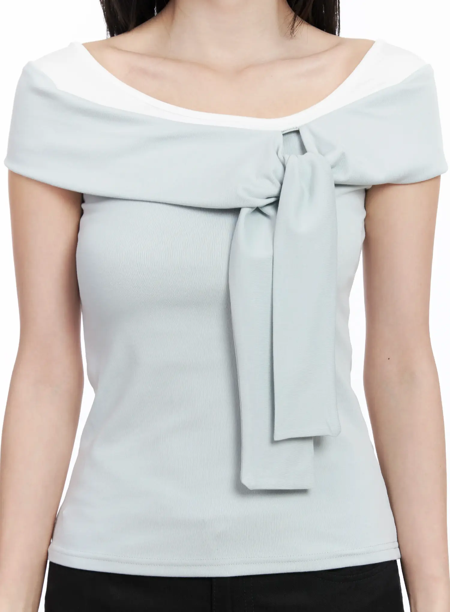Layered Knot Off-Shoulder Tank IM524 - Image 7