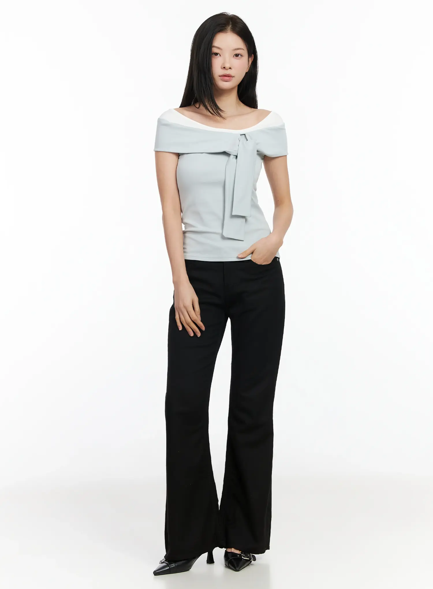 Layered Knot Off-Shoulder Tank IM524 - Image 8
