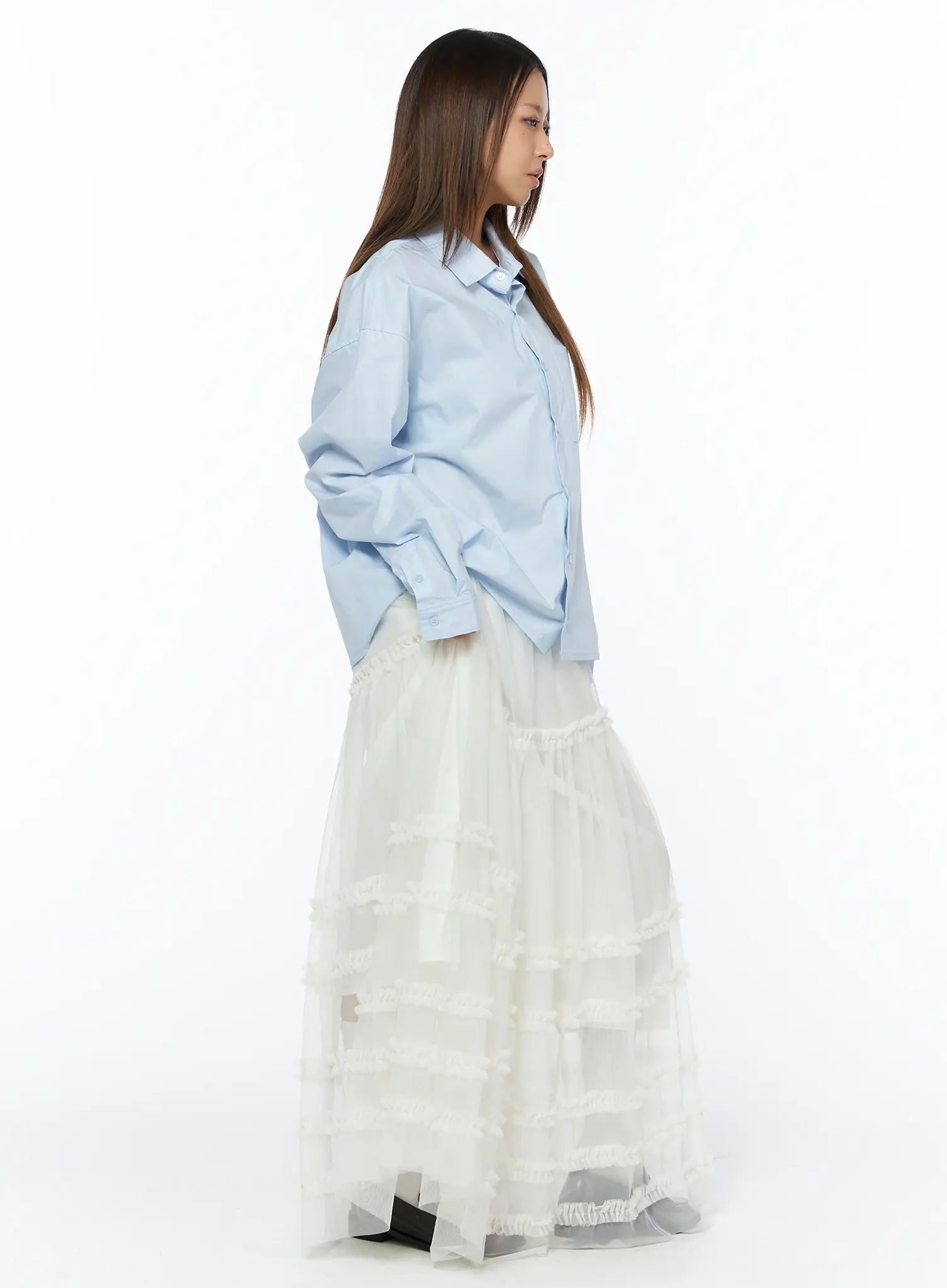 Layered Lace Maxi Skirt CA516 - Image 6