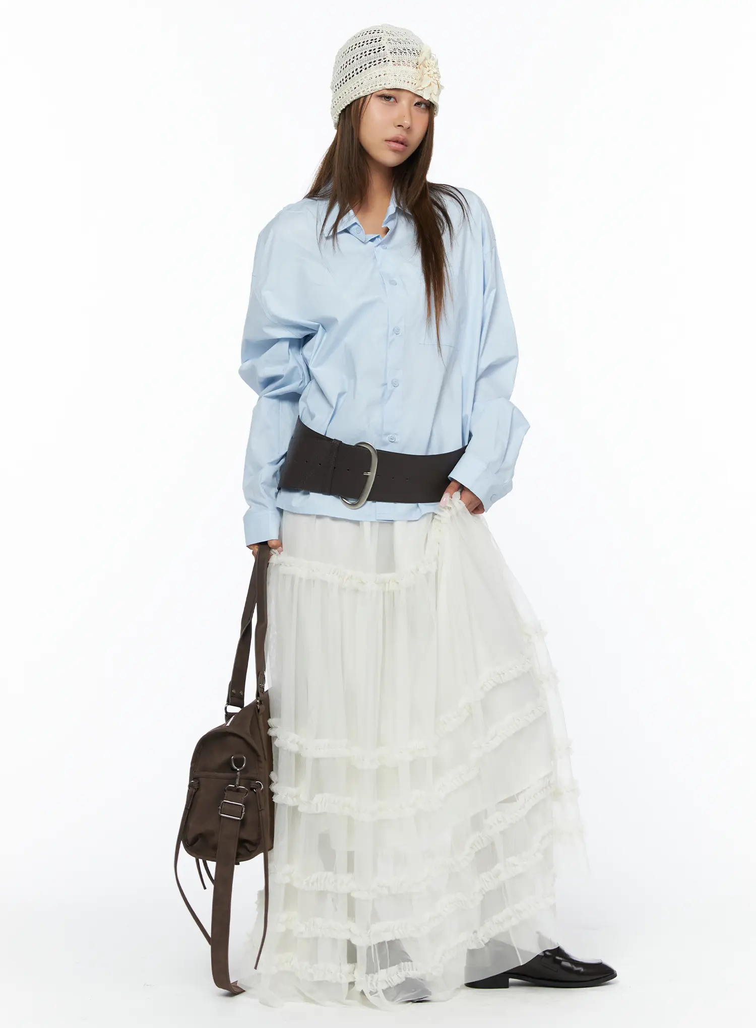 Layered Lace Maxi Skirt CA516 - Image 8