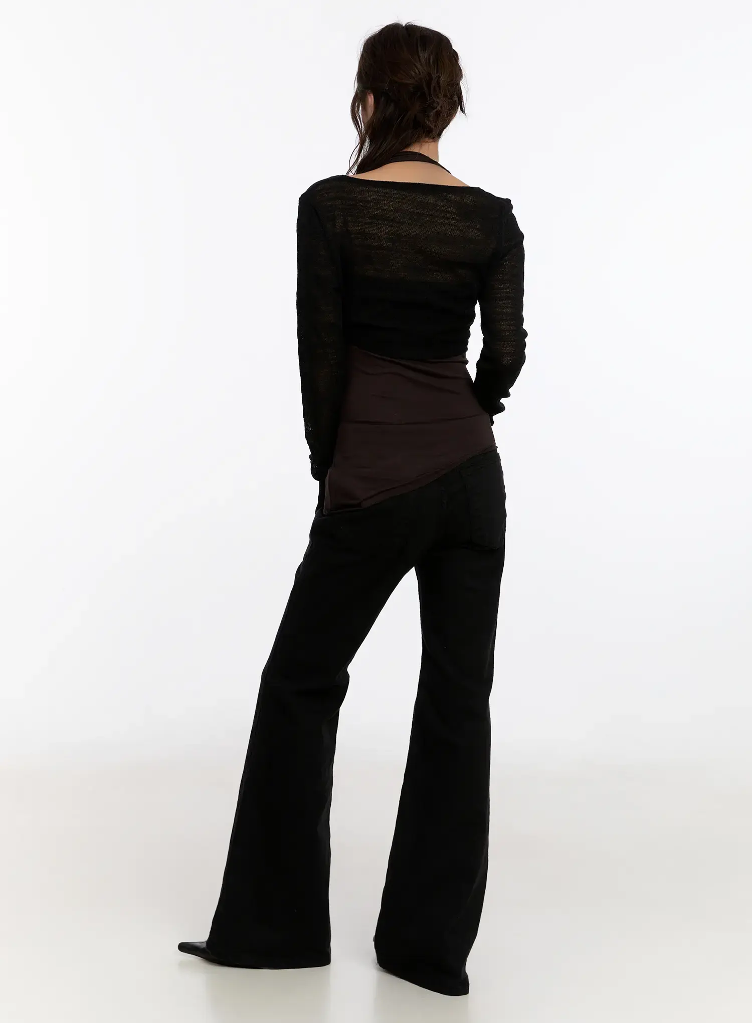 Layered Lace Tie Cardigan CN527 - Image 8