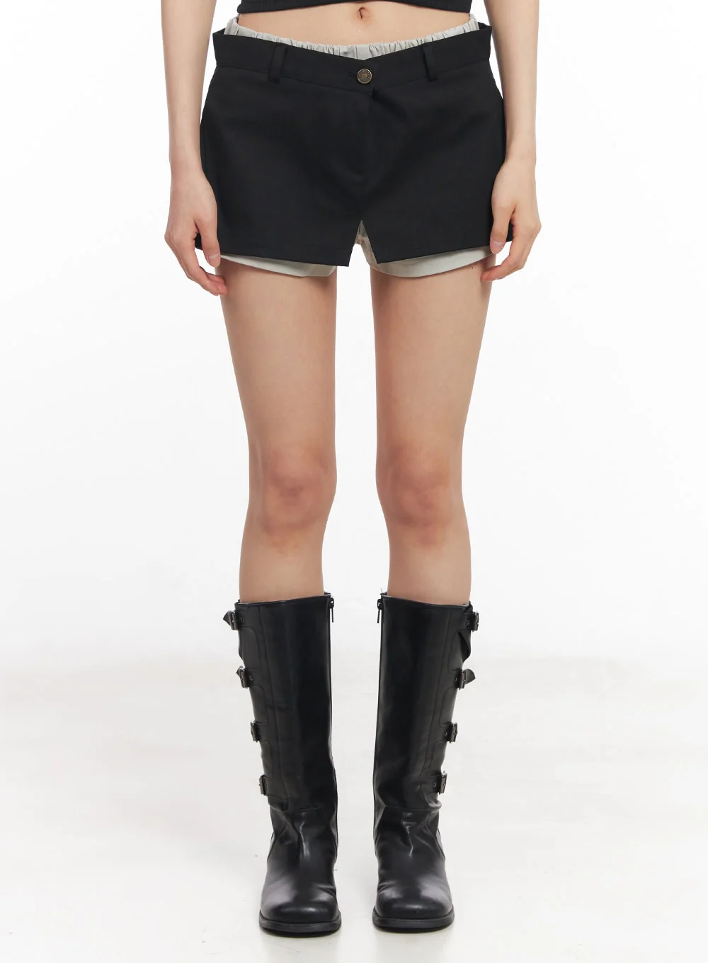 Layered Low-Rise Cotton Shorts CY528 - Image 7