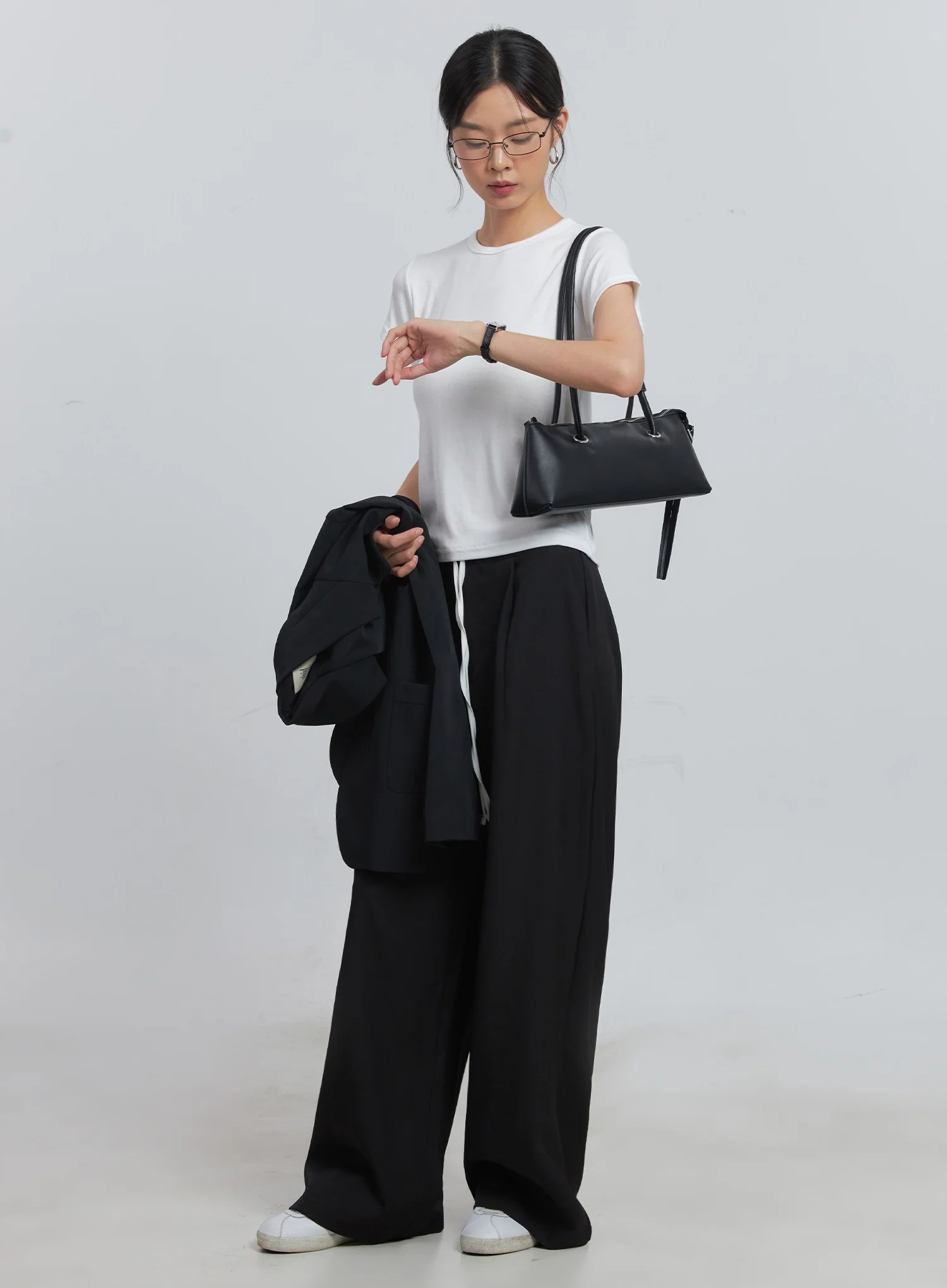 Layered Pintuck Wide-Leg Pants IU512 - Image 2