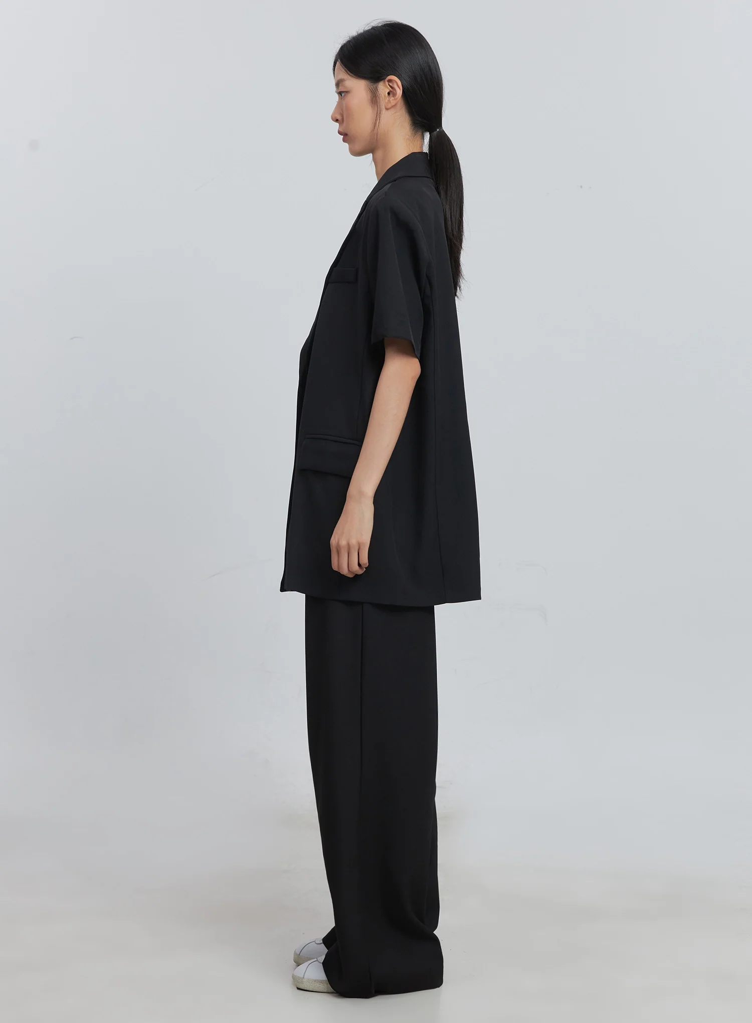 Layered Pintuck Wide-Leg Pants IU512 - Image 23