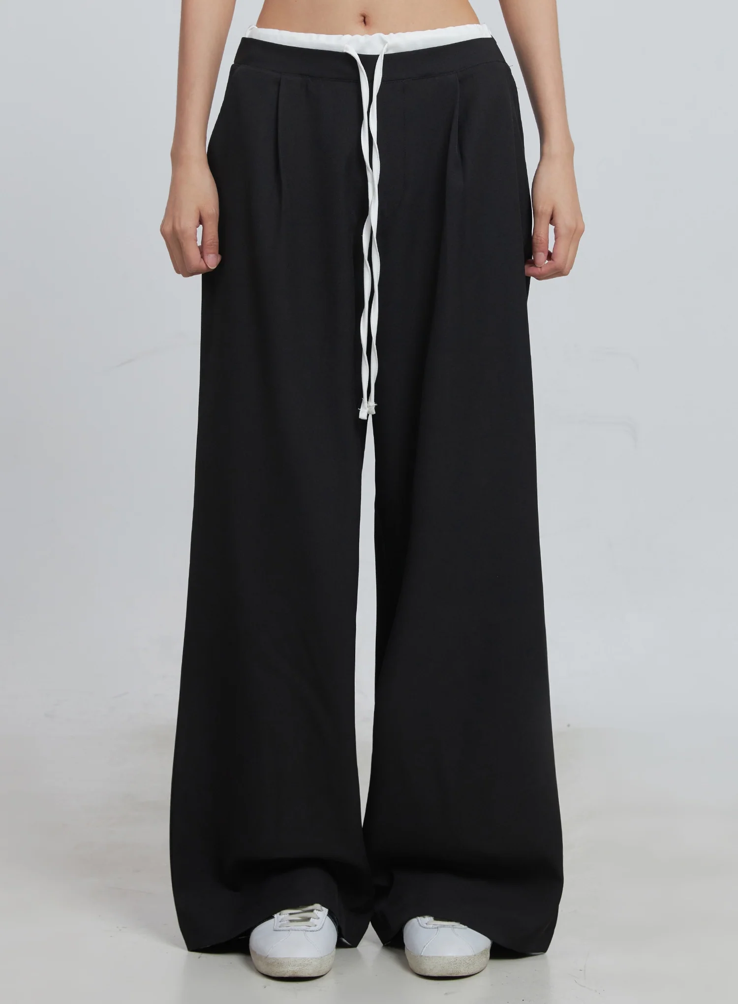 Layered Pintuck Wide-Leg Pants IU512 - Image 6