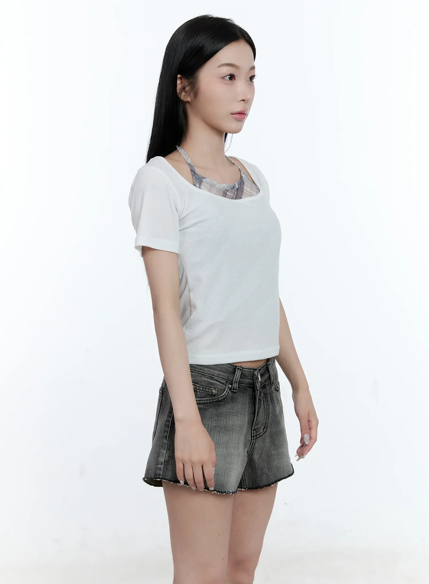 Layered Plaid Halter Top CG501 - Image 10