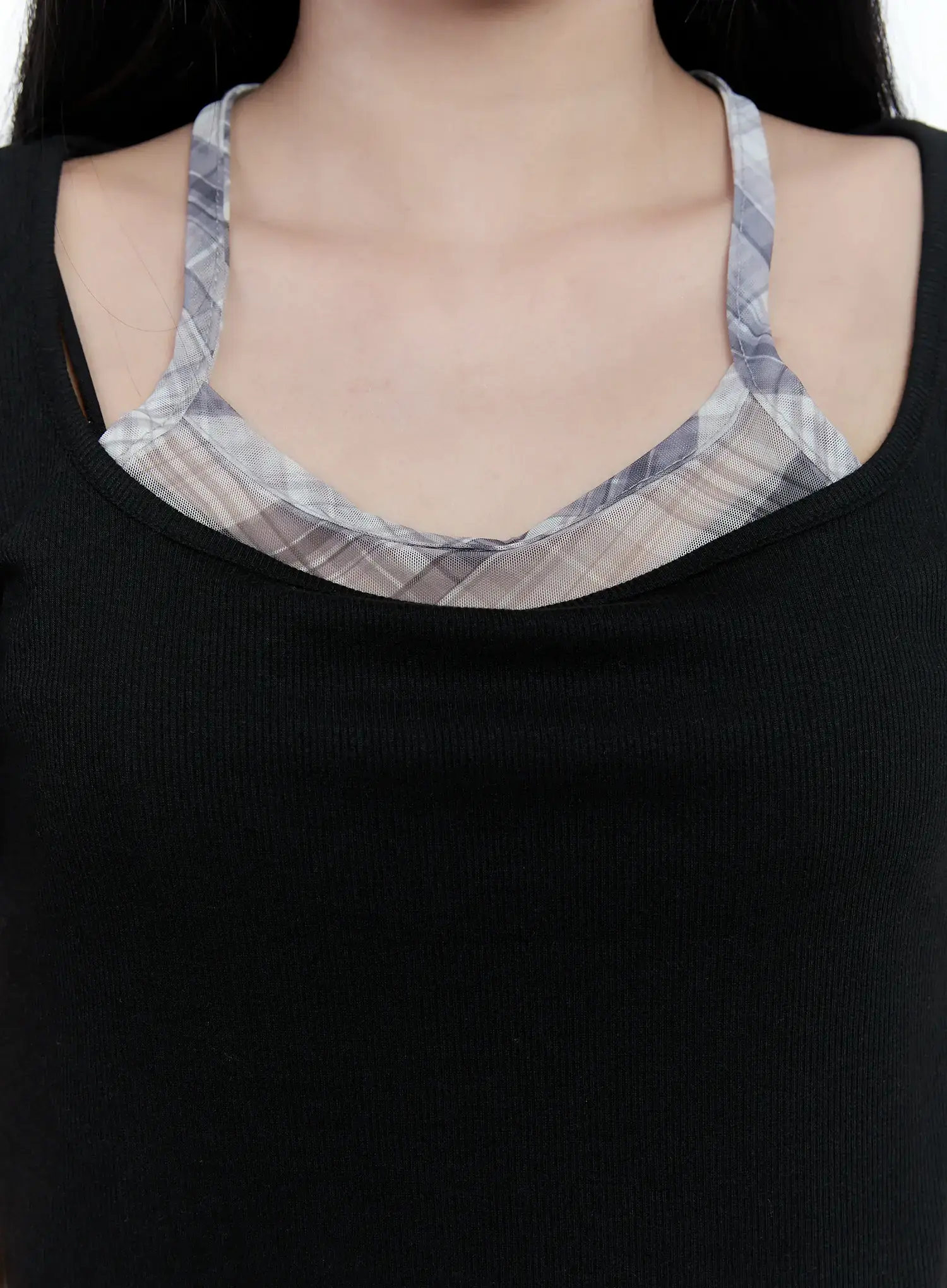 Layered Plaid Halter Top CG501 - Image 12