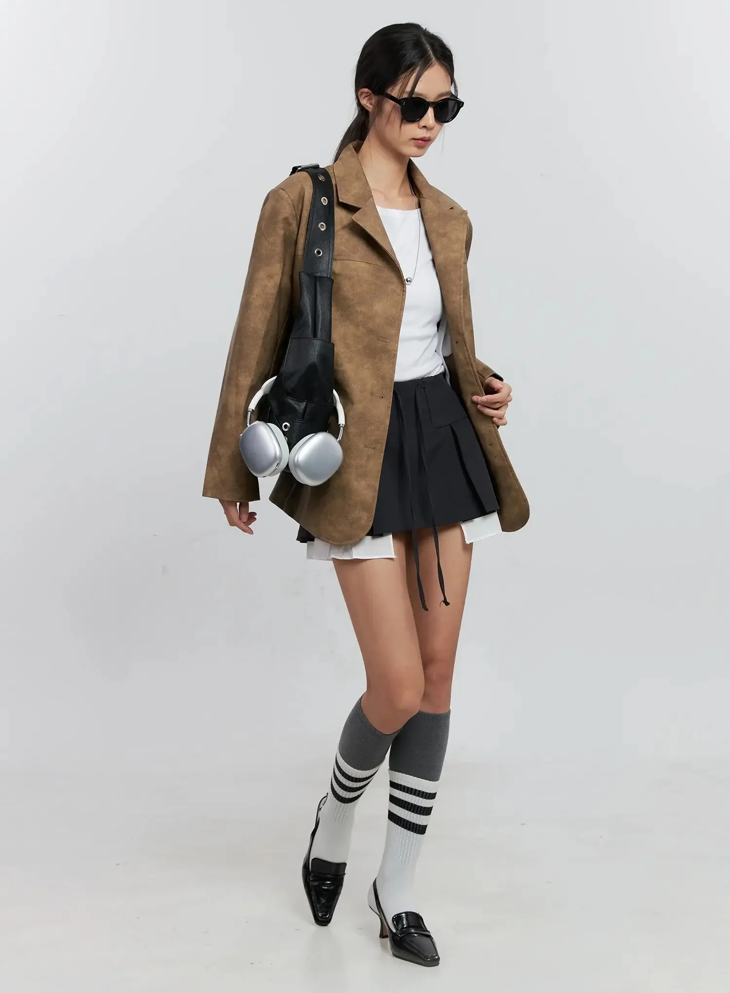 Layered Pleated Mini Skirt IS516 - Image 14