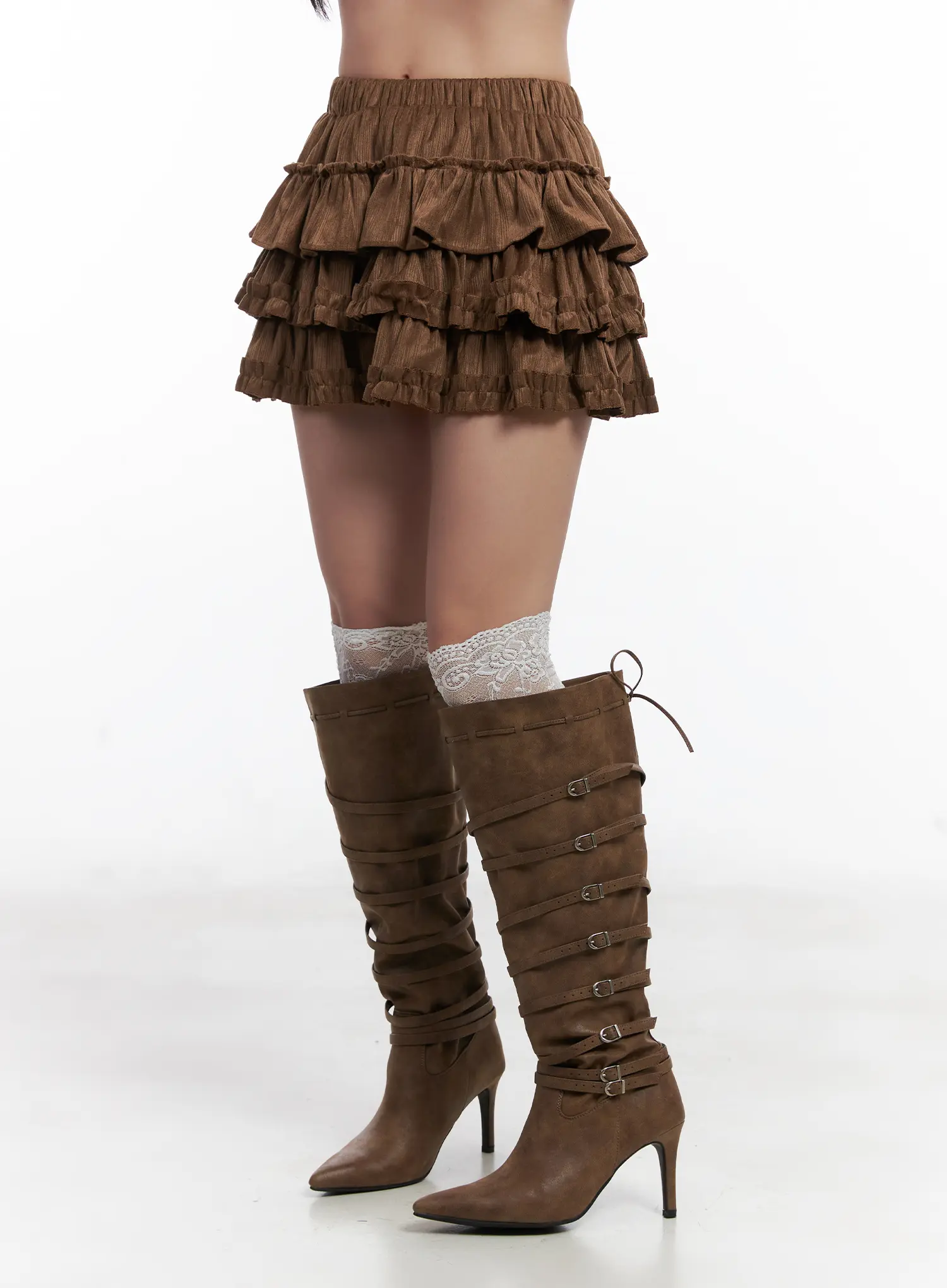 Layered Ruffle Mini Skirt CN528 - Image 11
