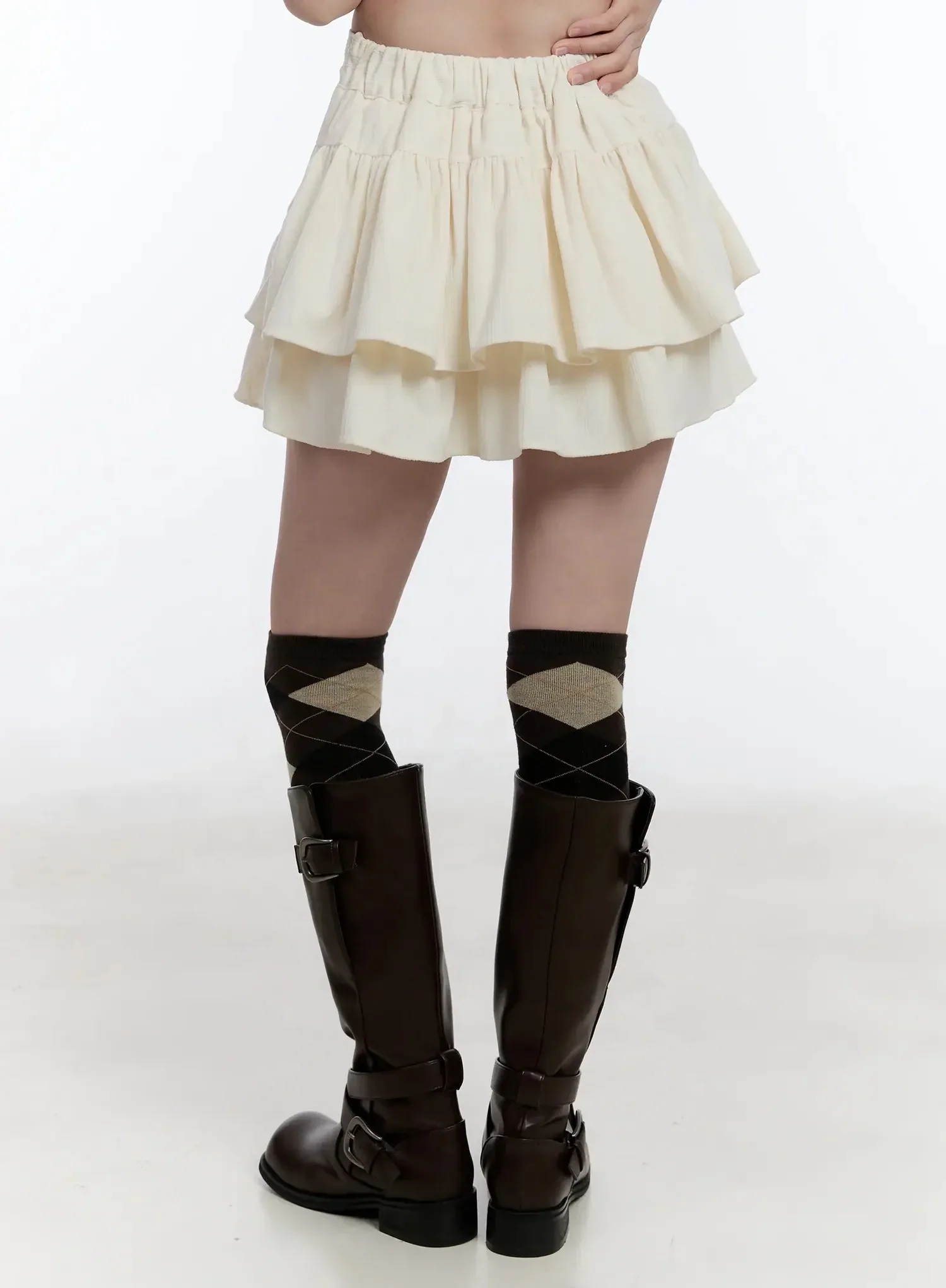 Layered Ruffle Skirt Pants ID526 - Image 12