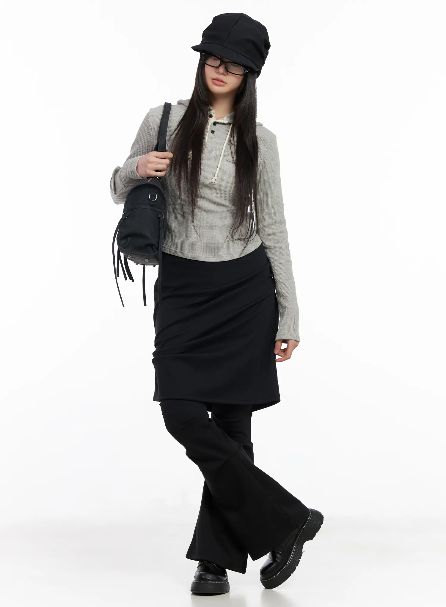 Layered Skirt Pants CM512