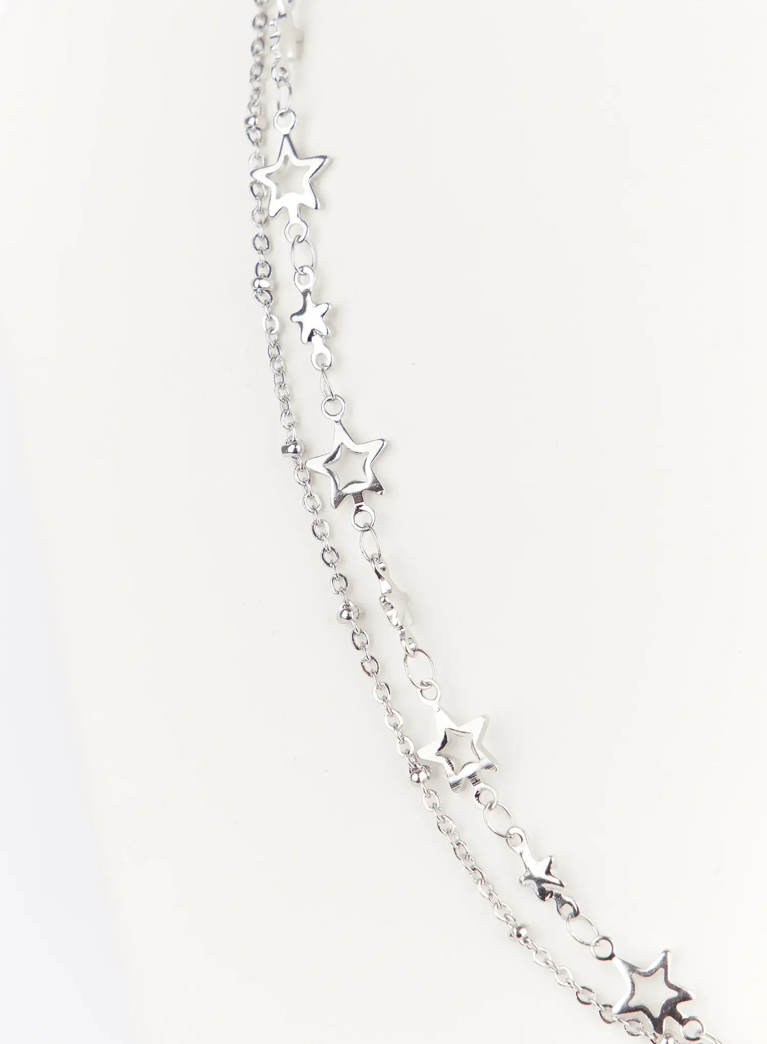 Layered Star Chain Necklace IF504 - Image 7