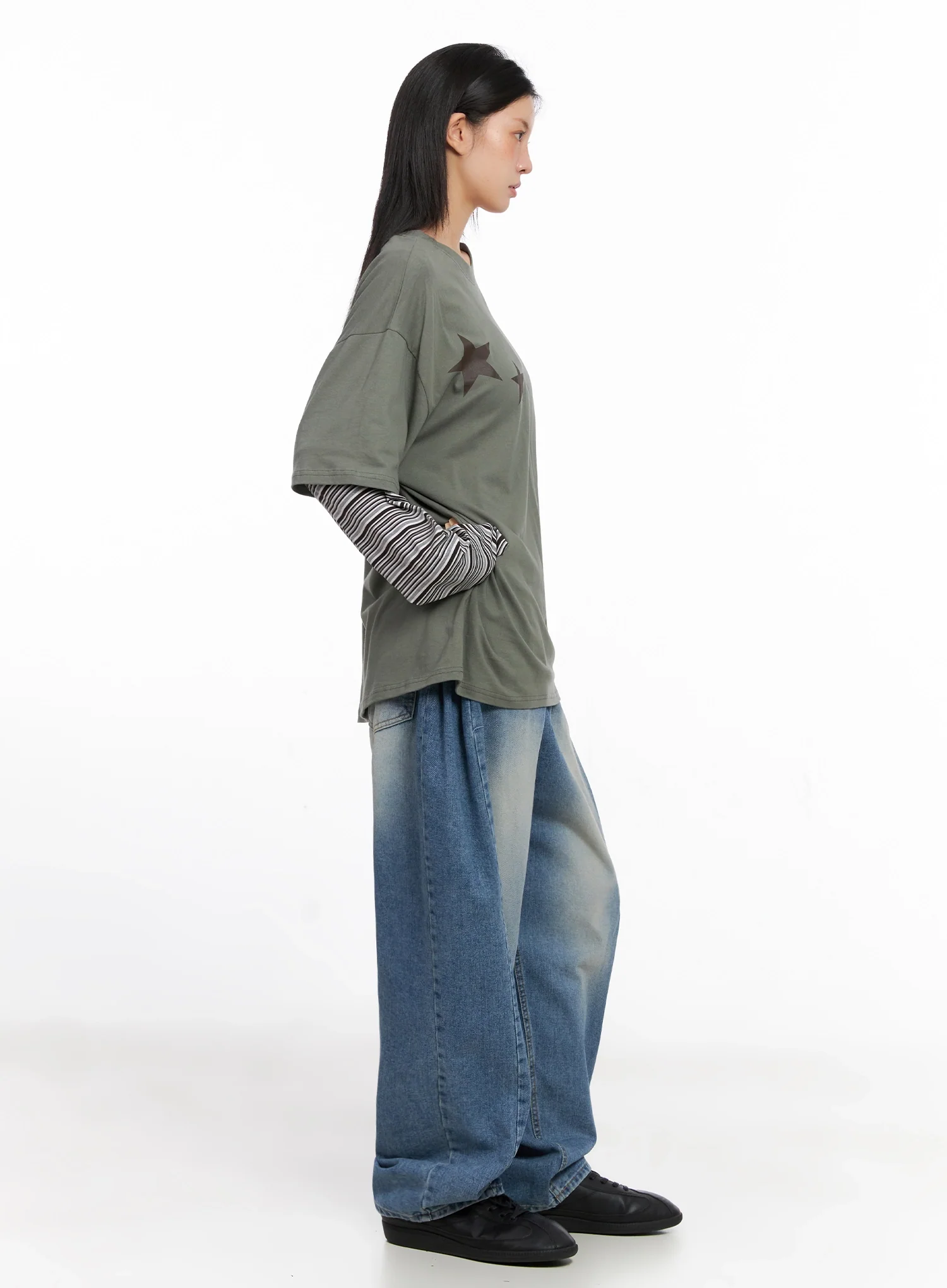 Layered Star Print Long Sleeve Tee IS515 - Image 10