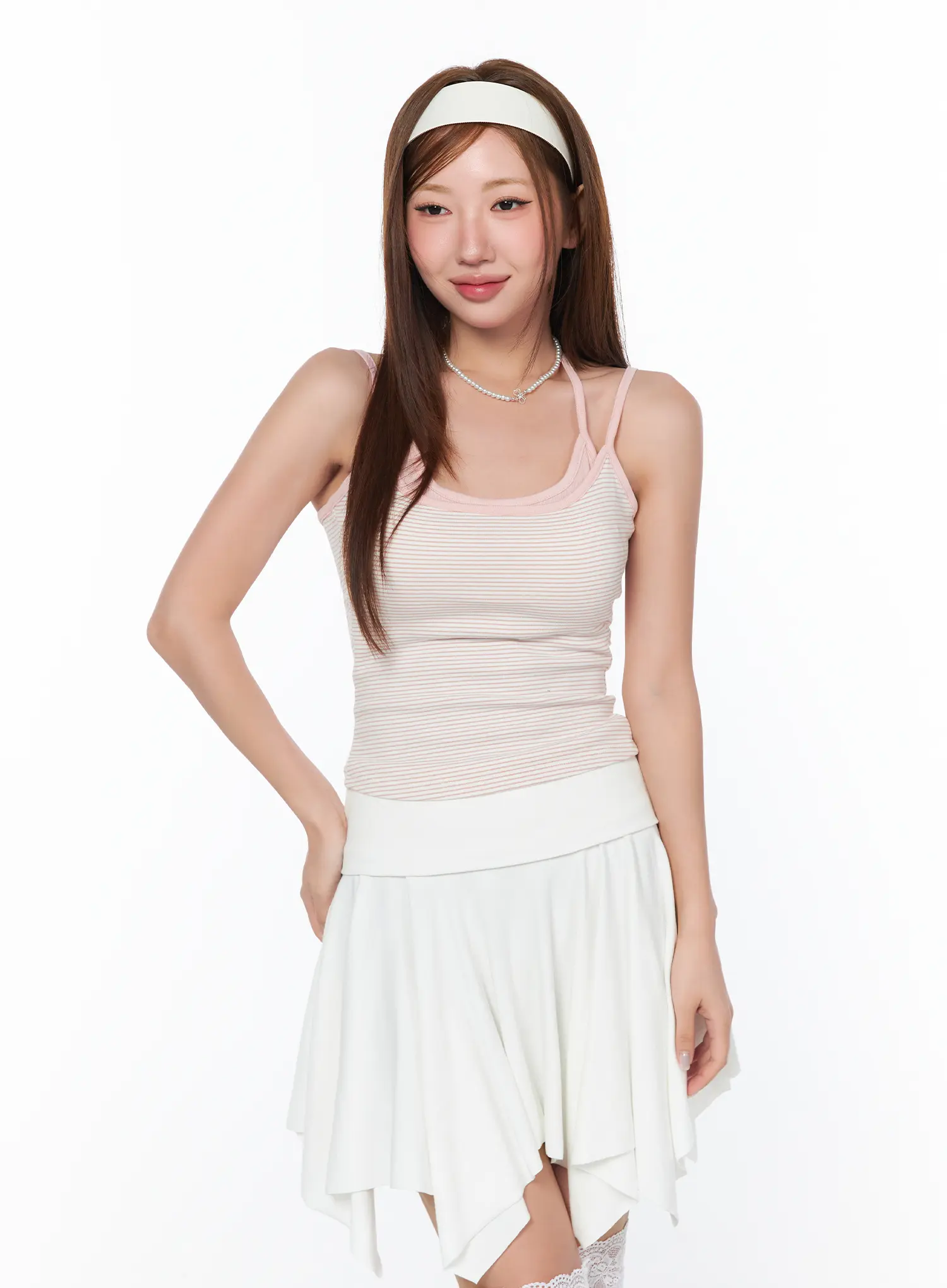 Layered Striped Halter Cami Top CA514 - Image 5