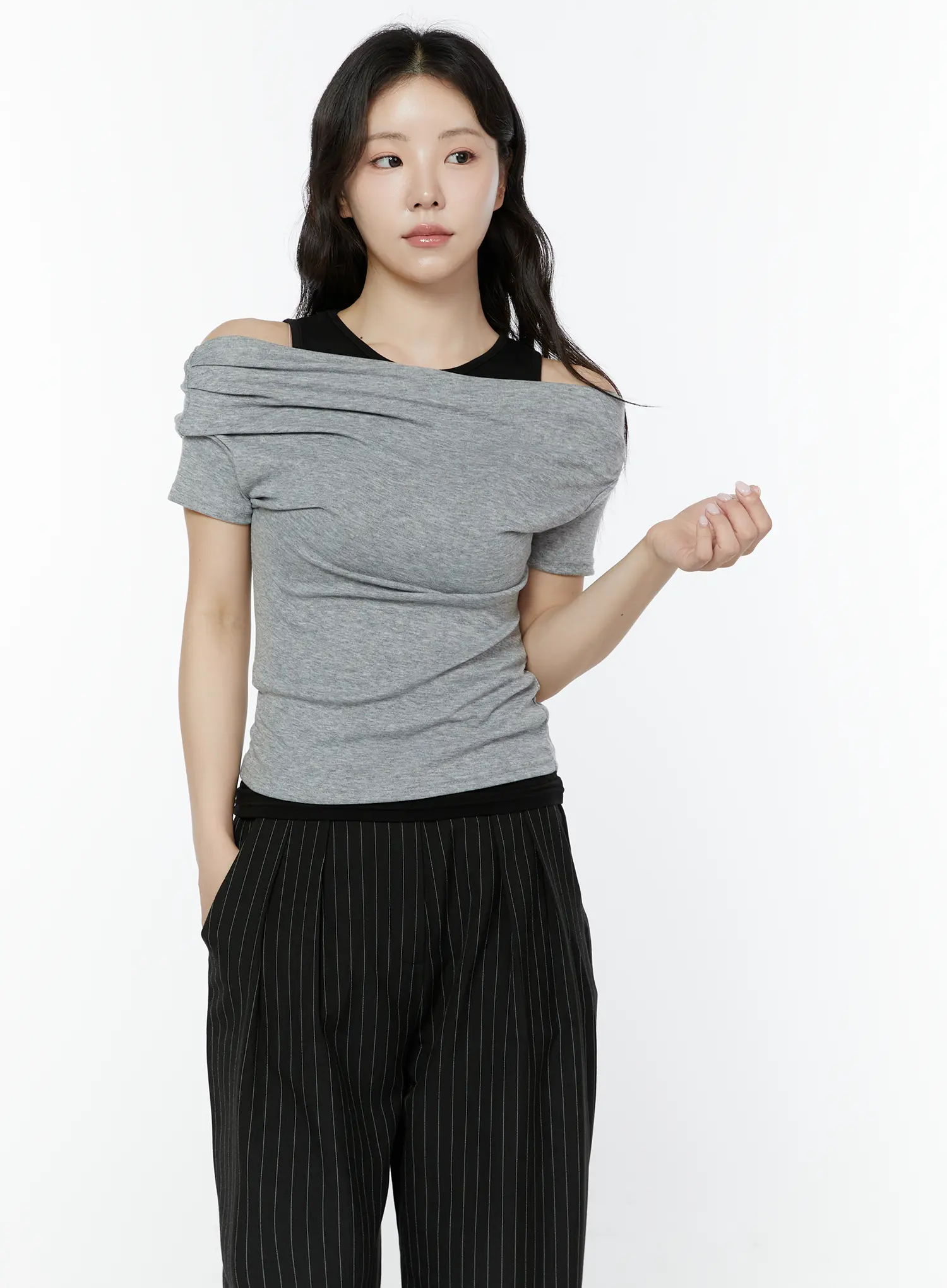 Layered Tank Off-Shoulder Tee IY511 - Image 10